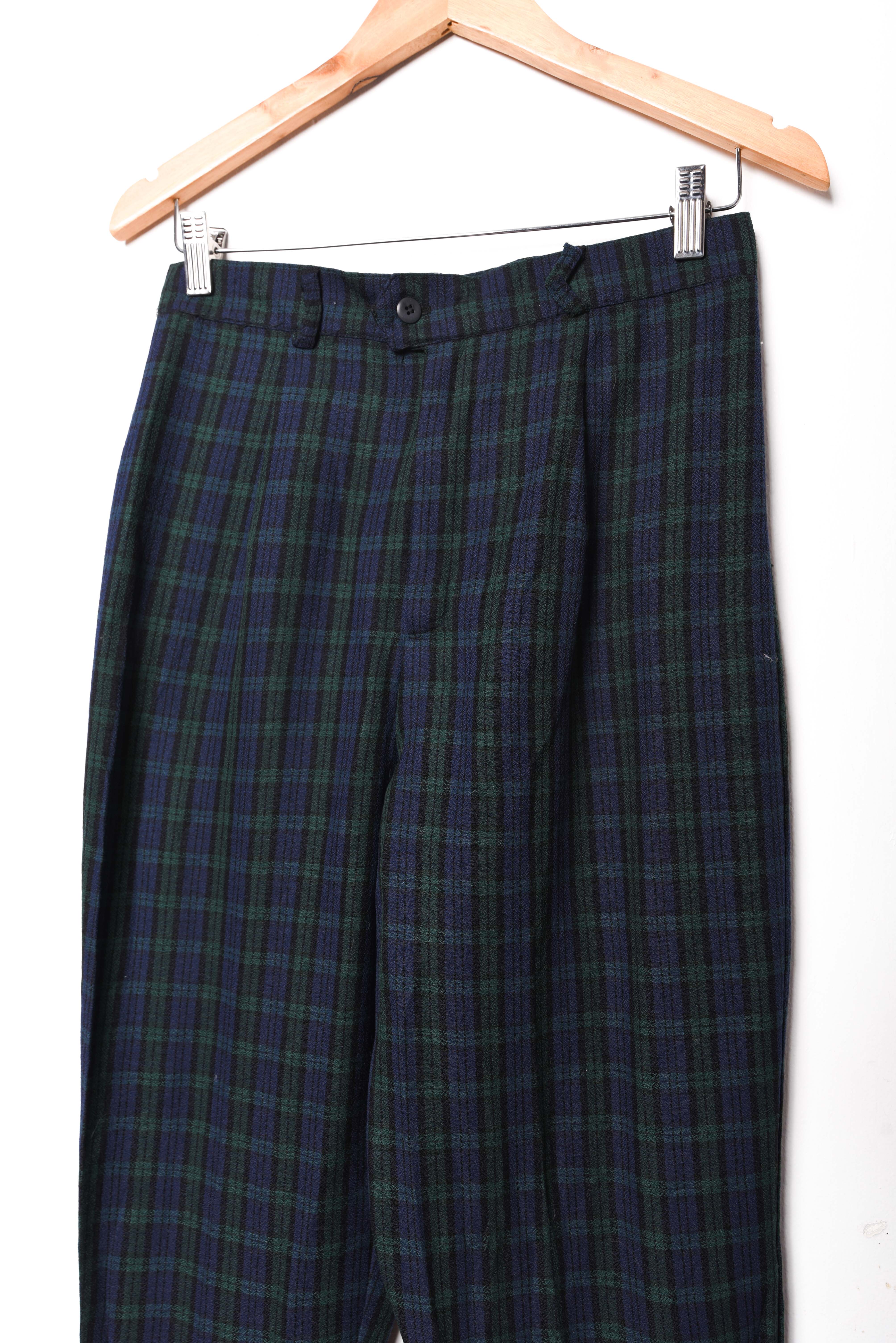Pantalón blue tartán fuseau vntg