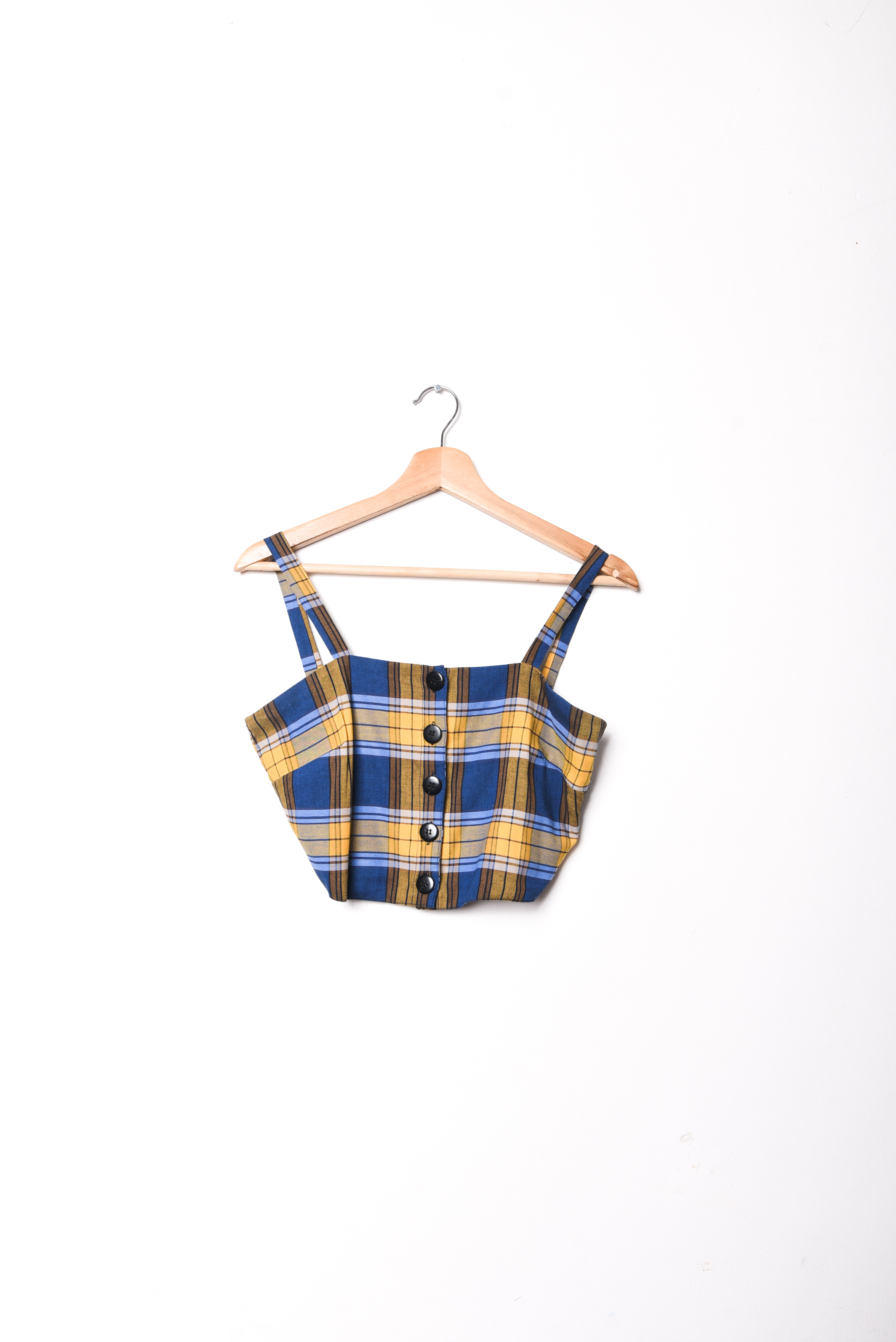 Conjunto mostaza tartán