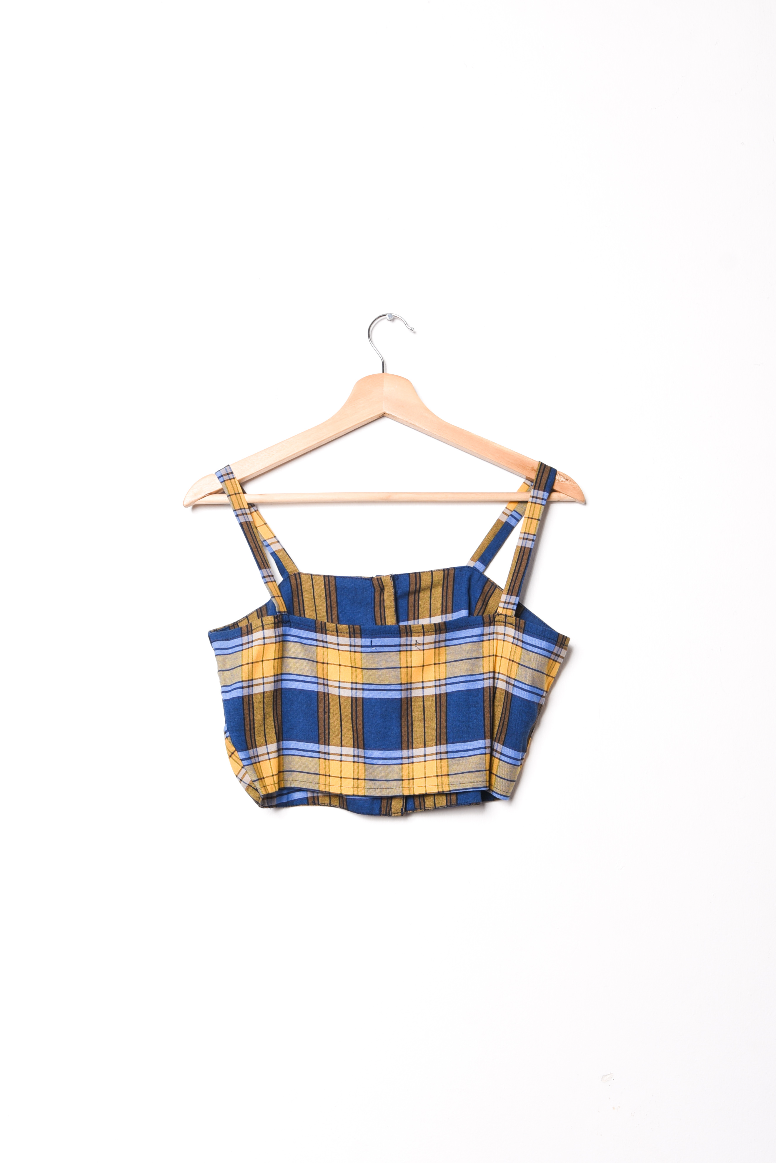 Conjunto mostaza tartán