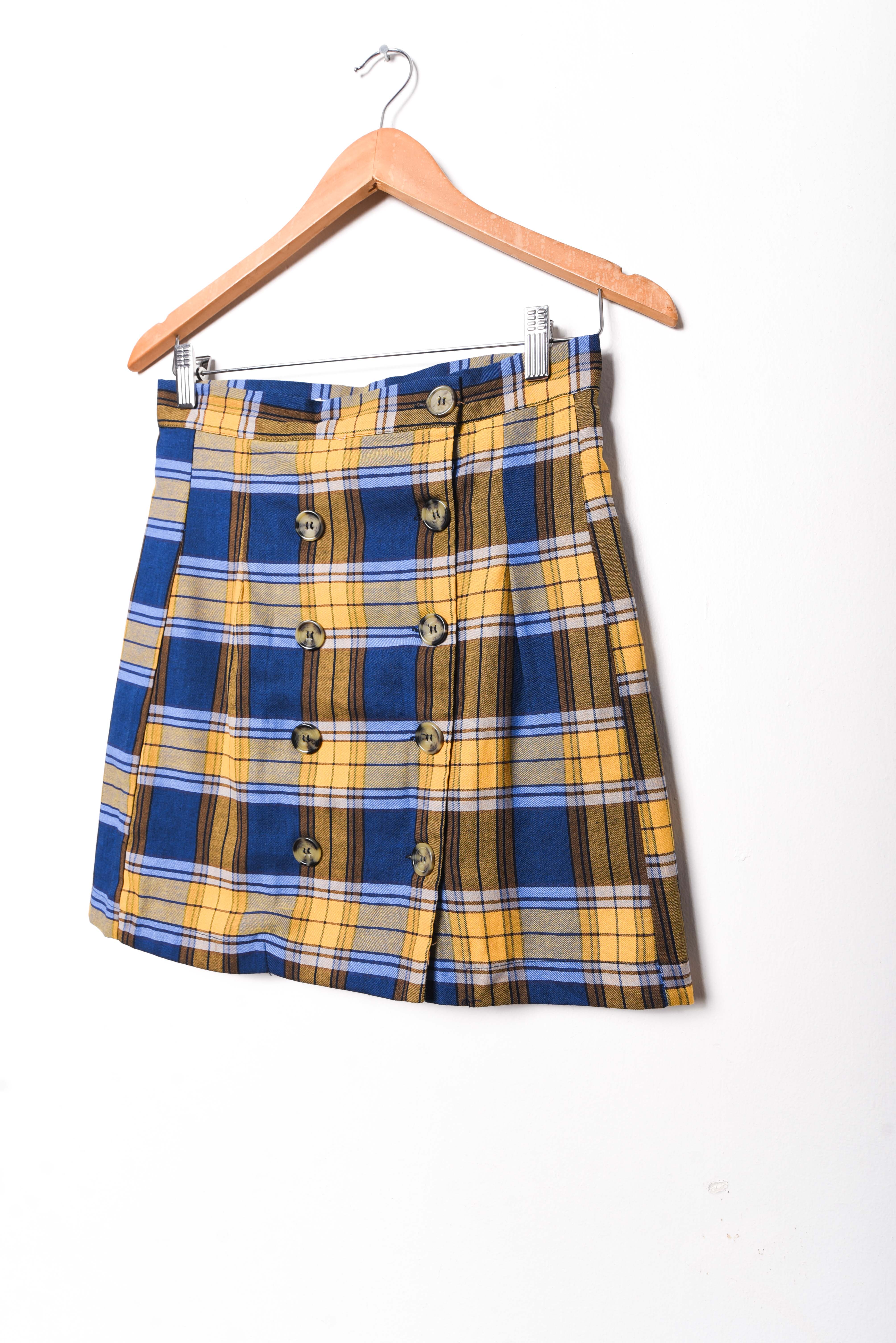 Conjunto mostaza tartán