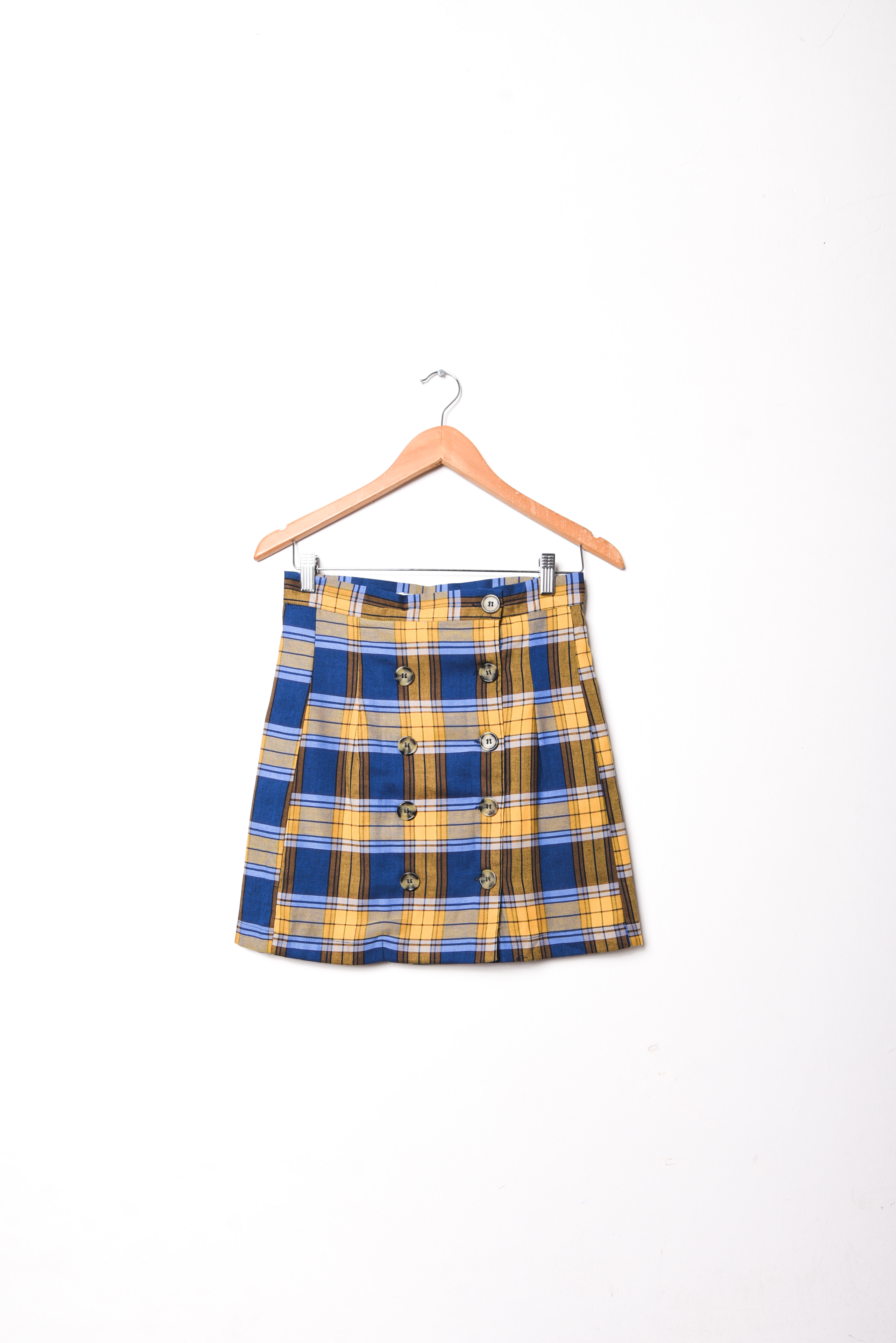 Conjunto mostaza tartán