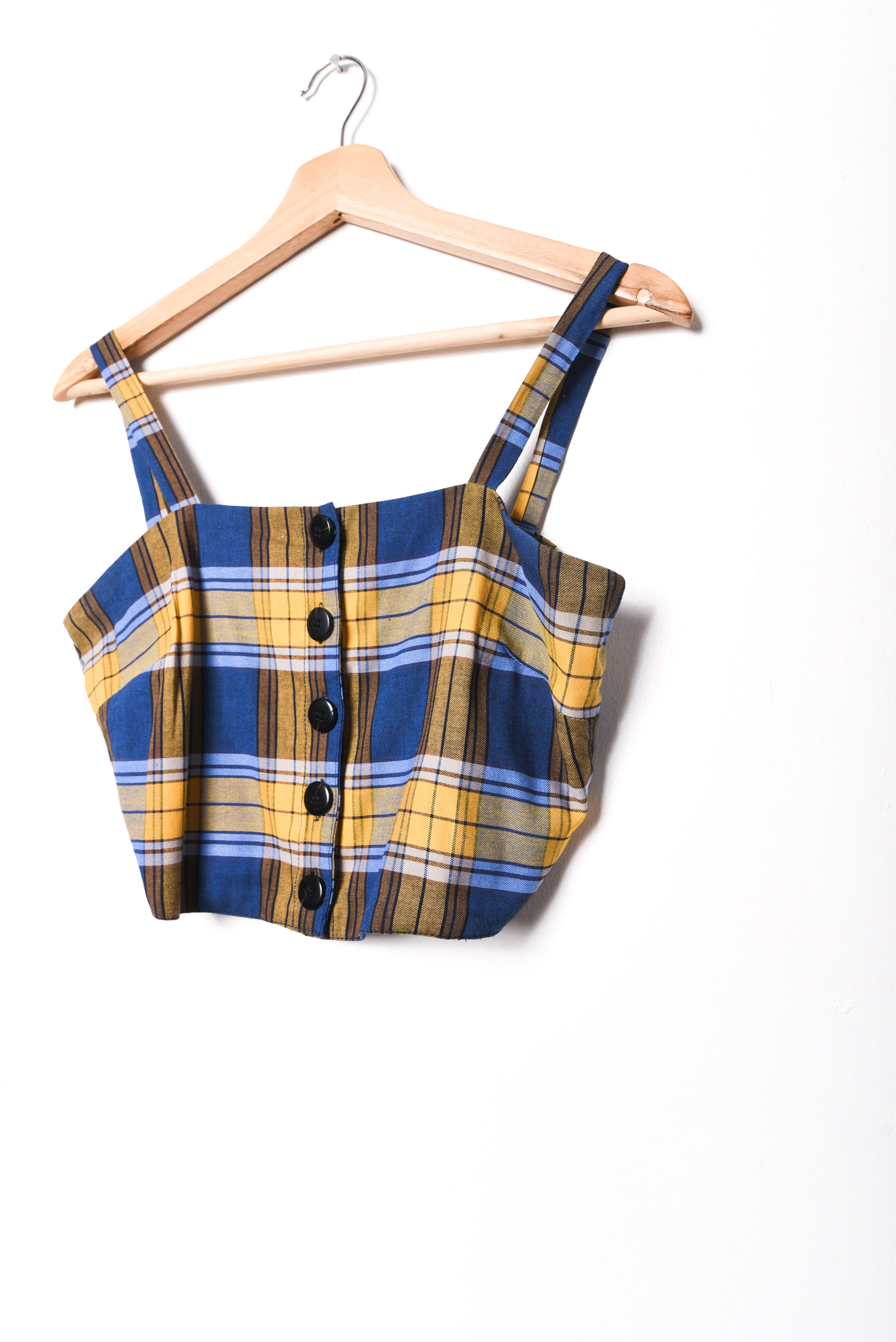 Conjunto mostaza tartán
