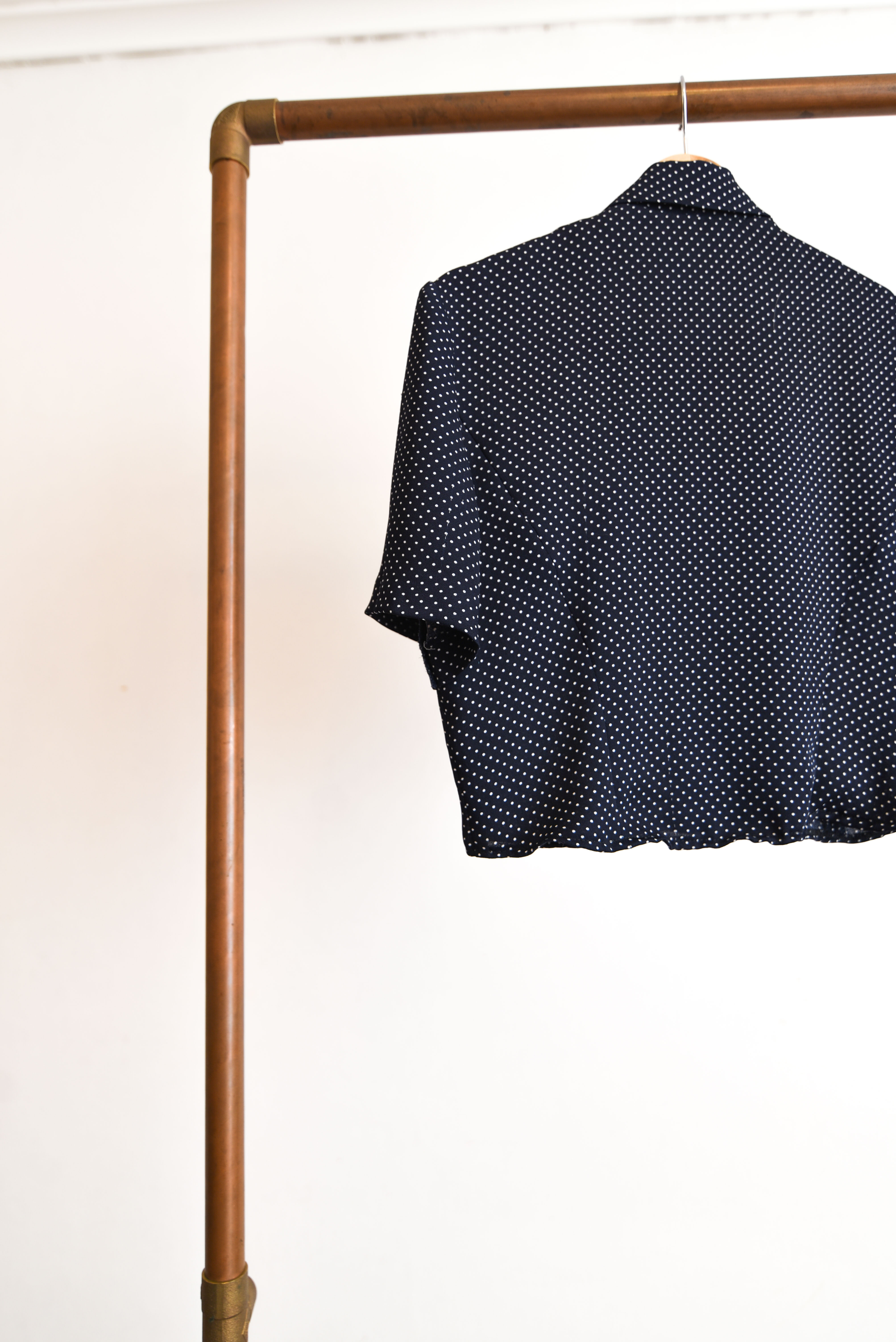 Blusa azul navy dots vntg