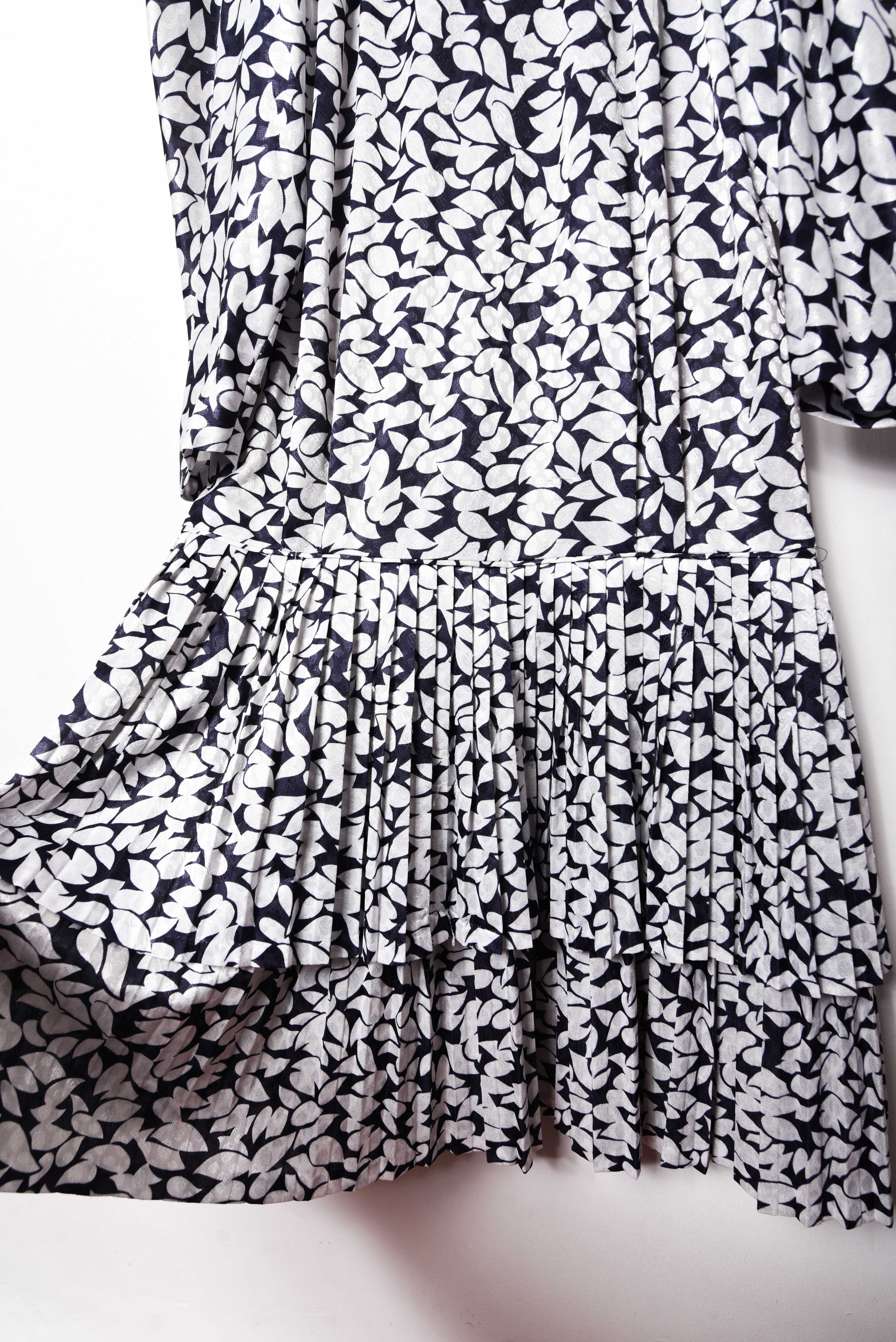 Vestido 80s navy floral