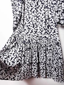 Vestido 80s navy floral