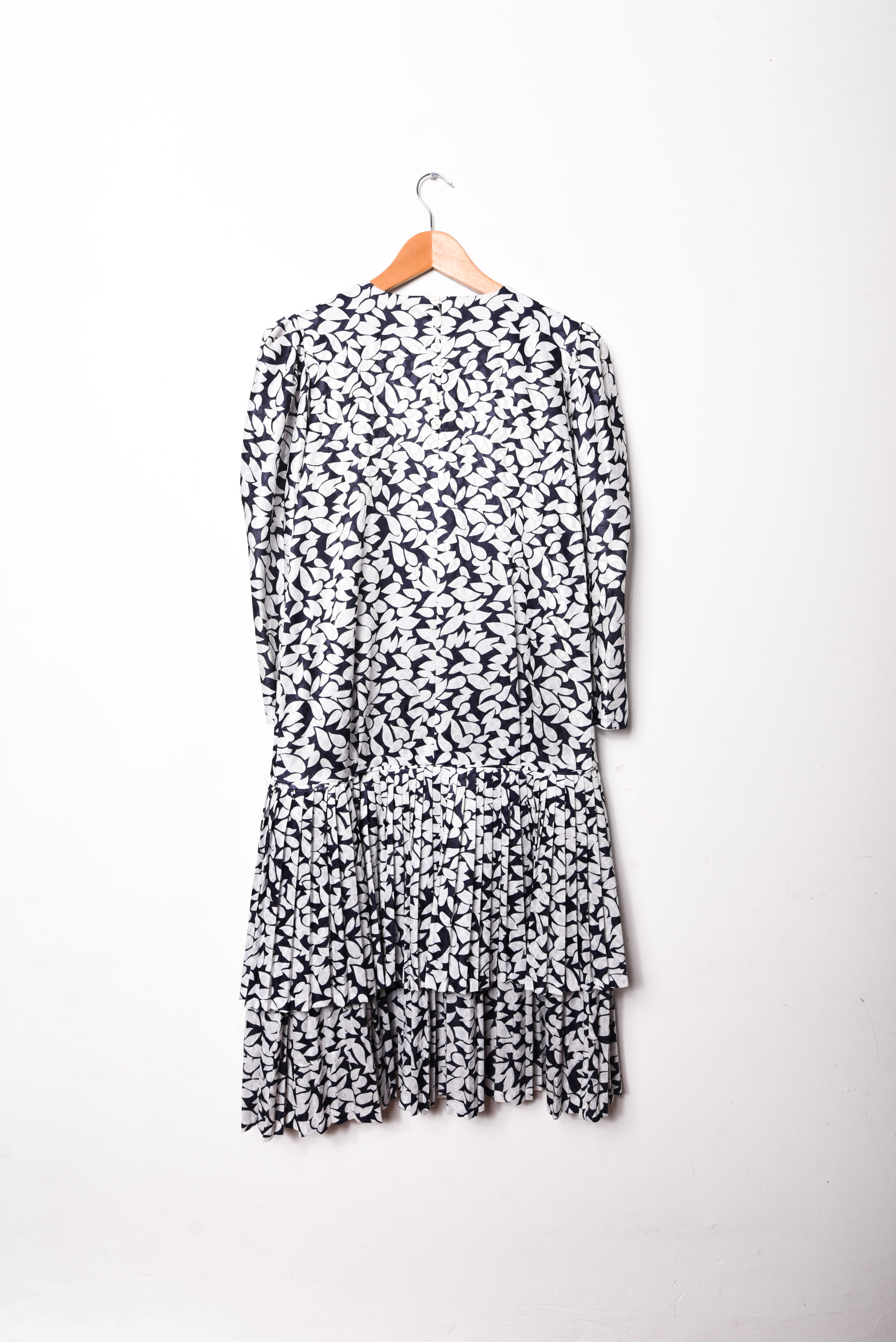 Vestido 80s navy floral