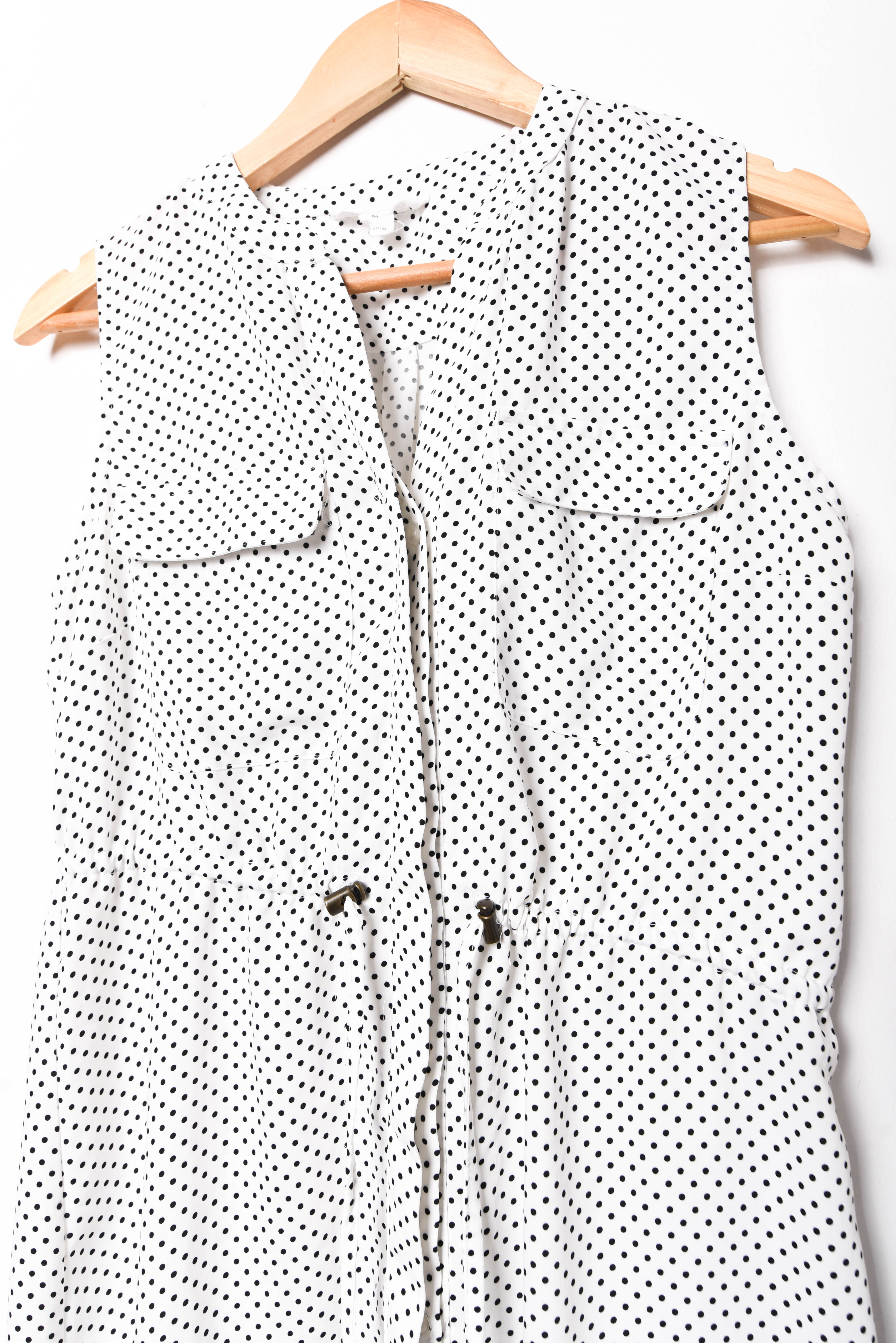 Vestido camisero blanco dots
