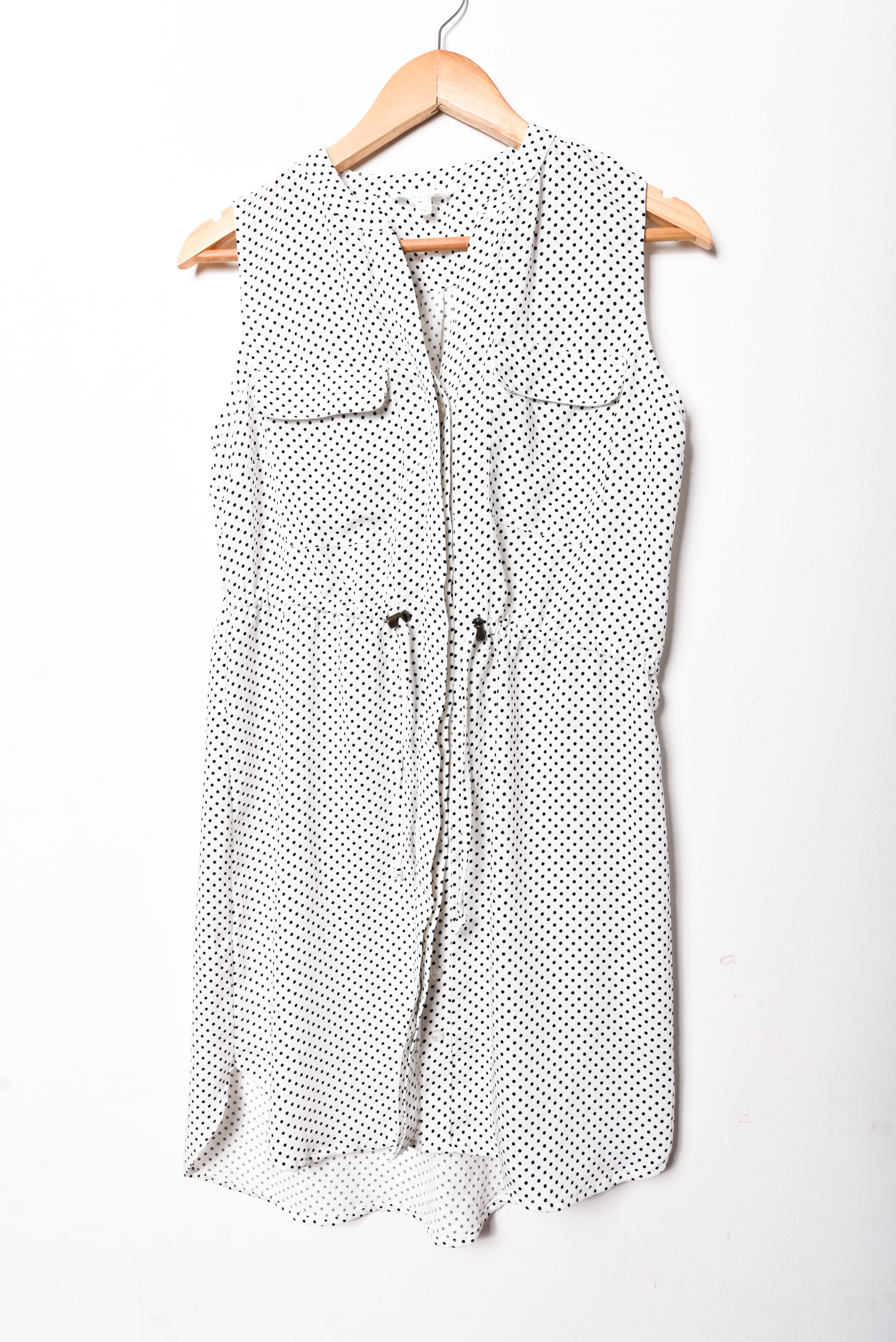 Vestido camisero blanco dots