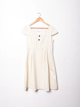 Vestido marfil botones 