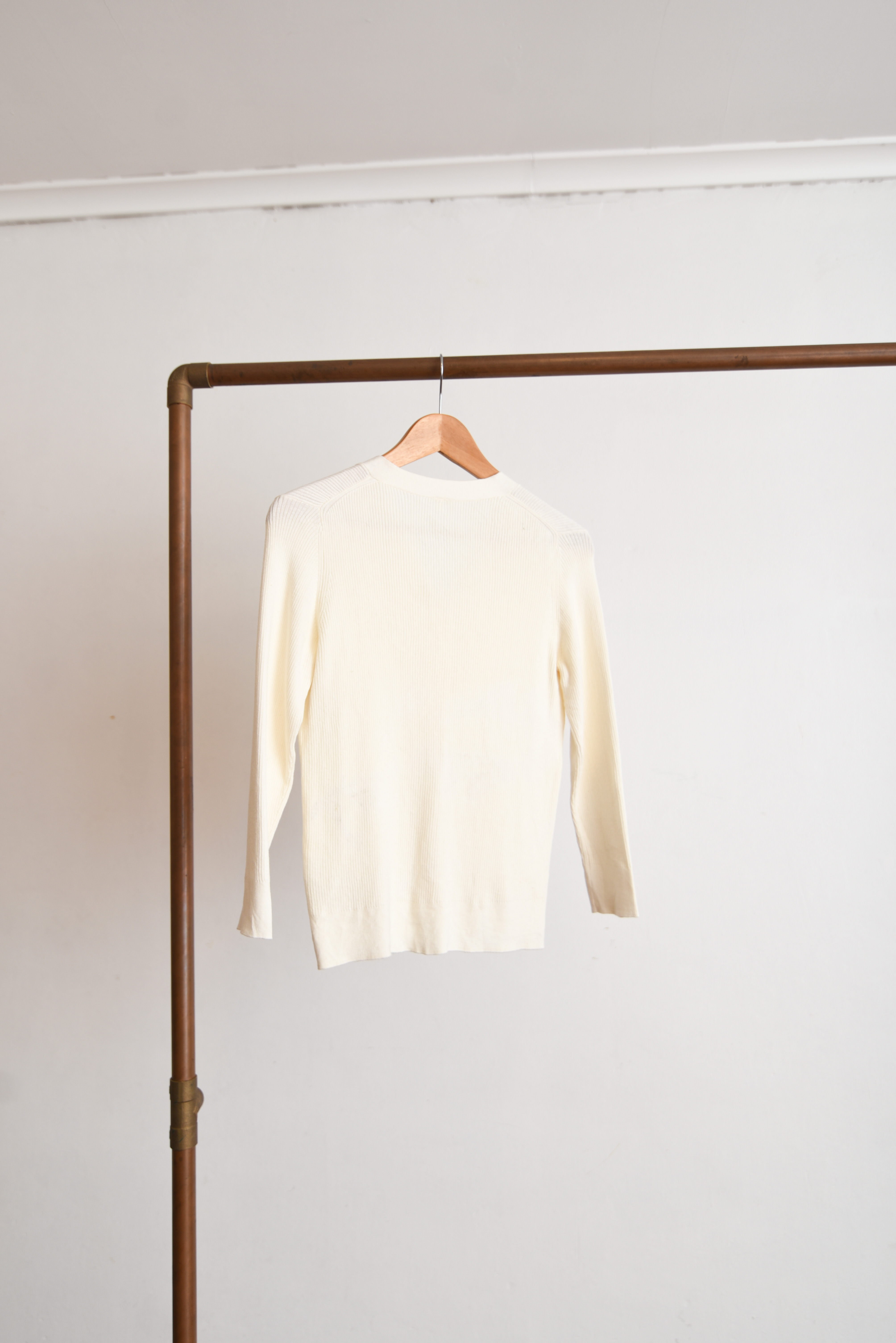 Cardigan marfil algodón silk
