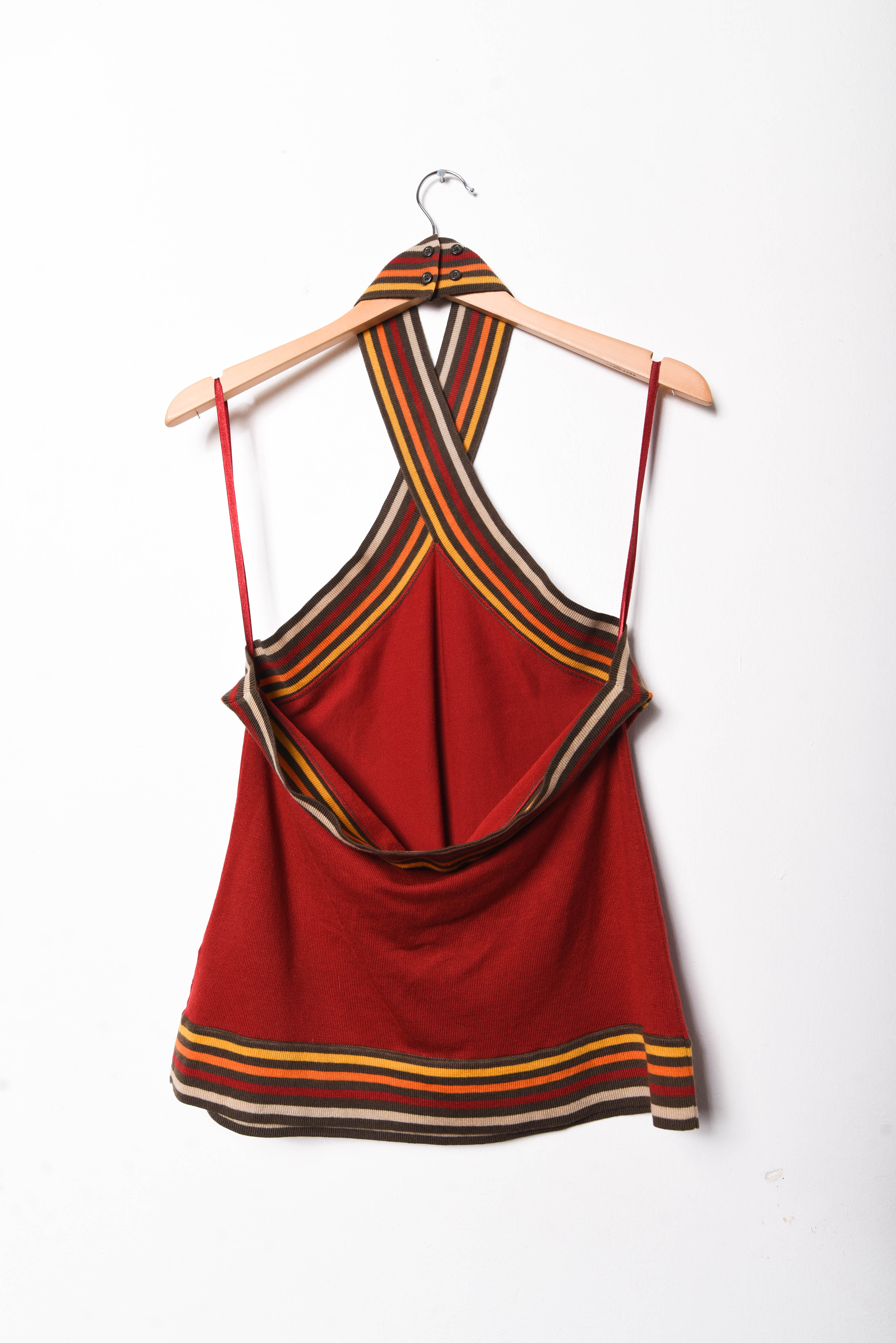 Top y2k true red halter