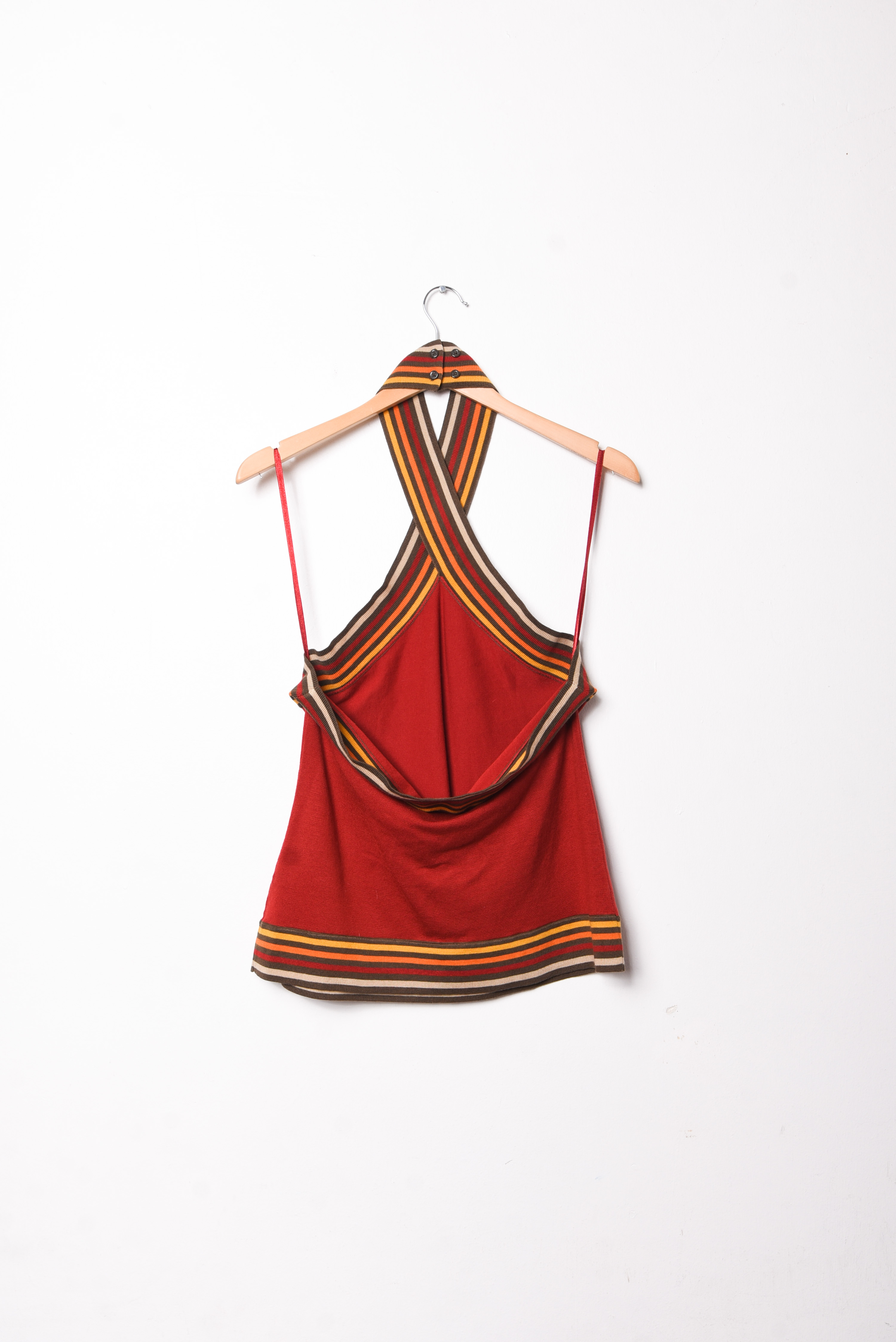 Top y2k true red halter