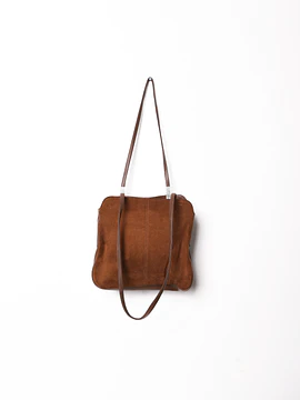 Cartera café gamuza 90s