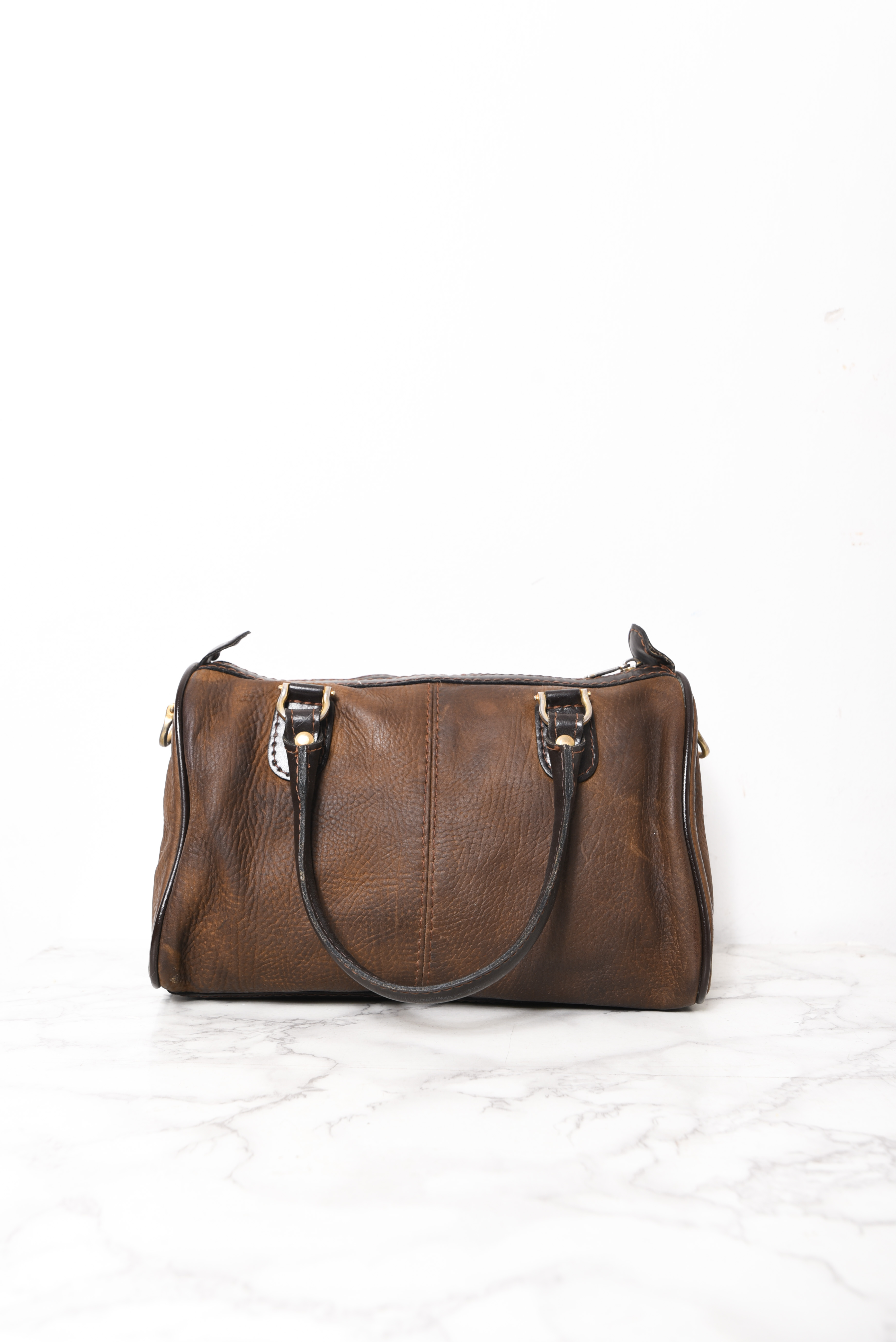 Cartera vntg cuero texturado