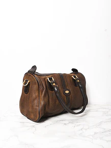 Cartera vntg cuero texturado