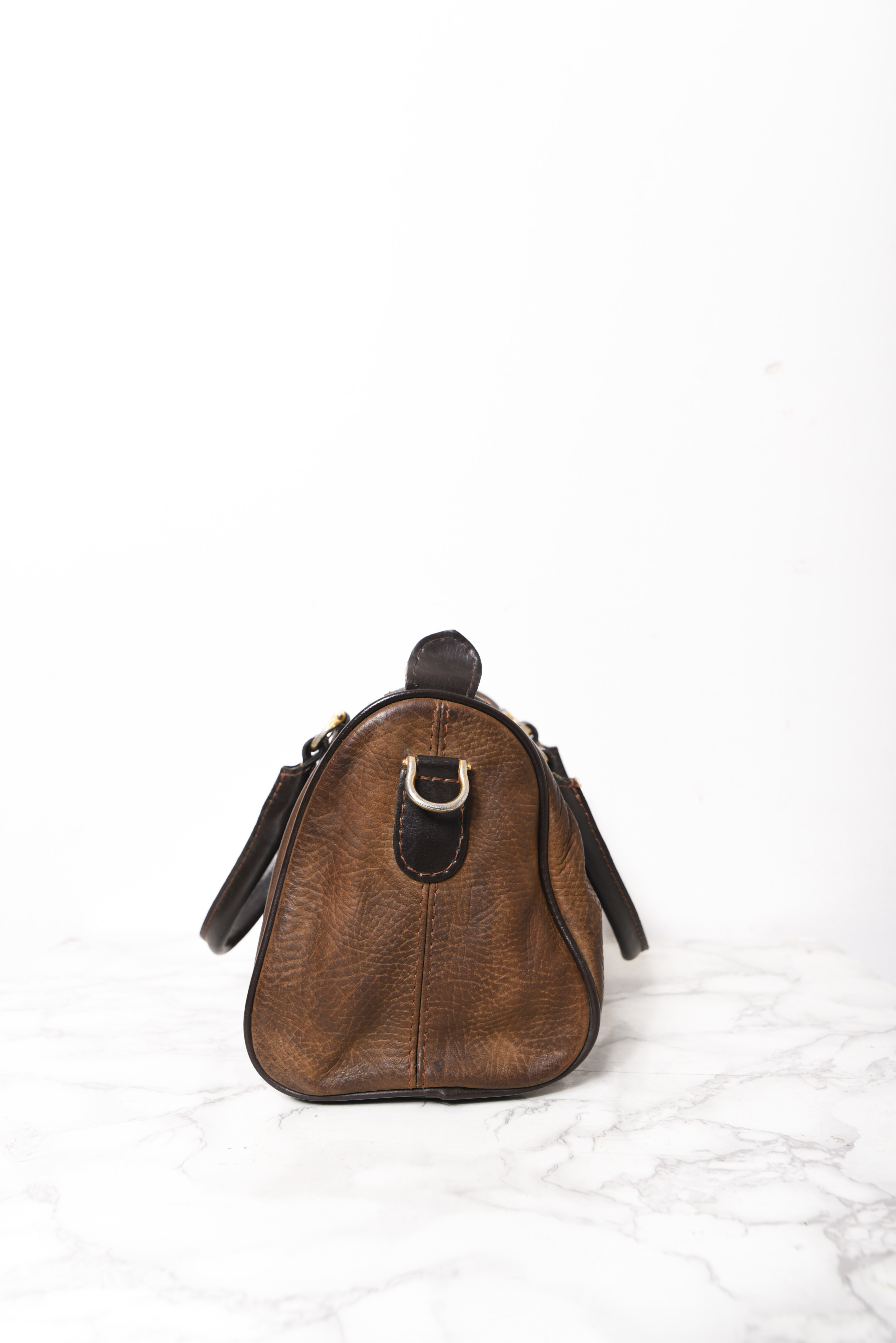 Cartera vntg cuero texturado