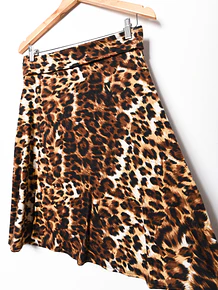 Falda animal print midi