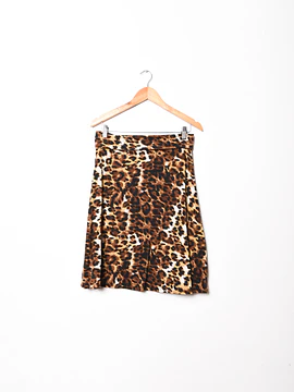 Falda animal print midi