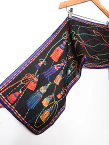 Pañuelo vintage borlas