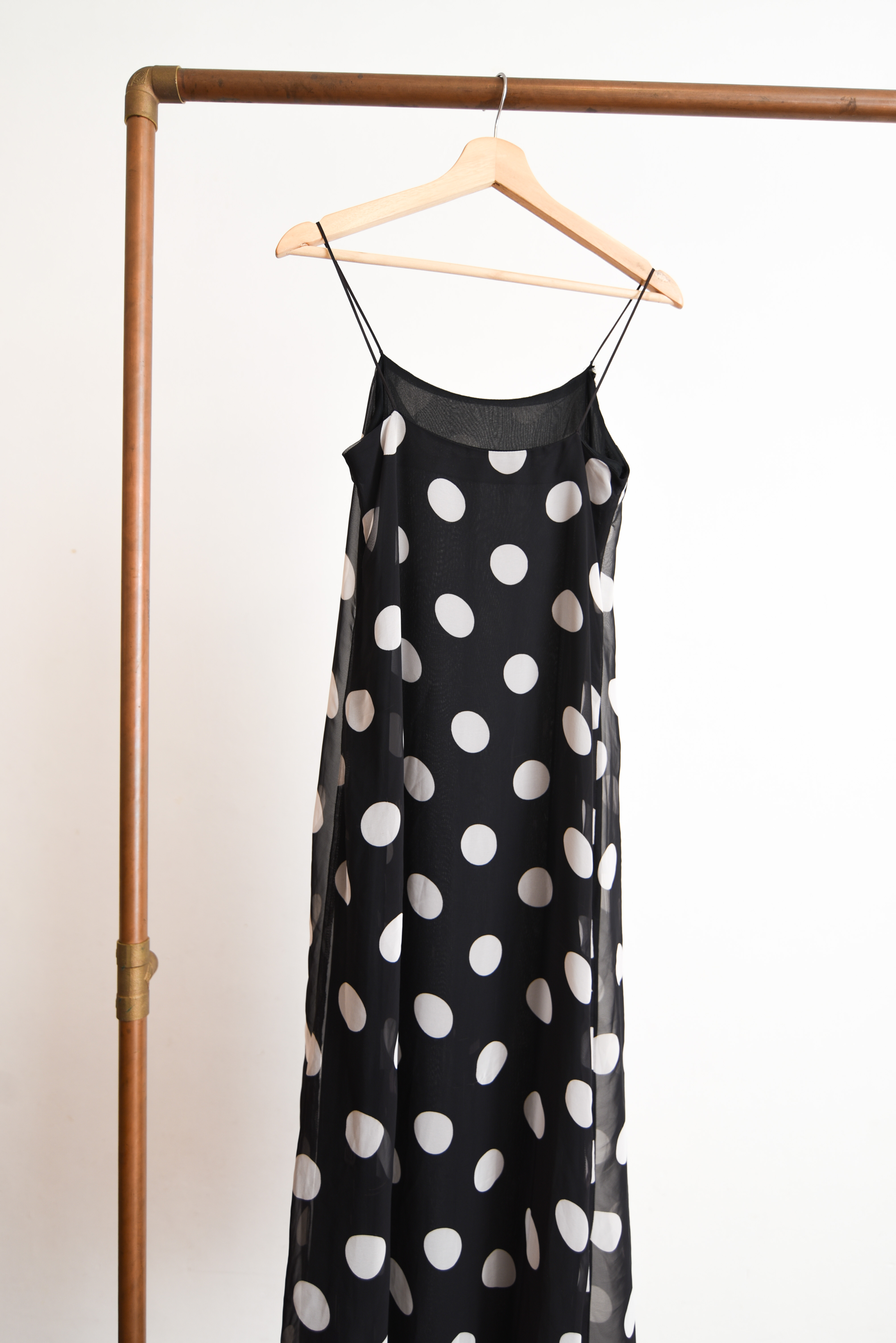 Vestido vaporoso lunares