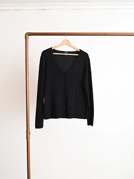 Cardigan basic black botones