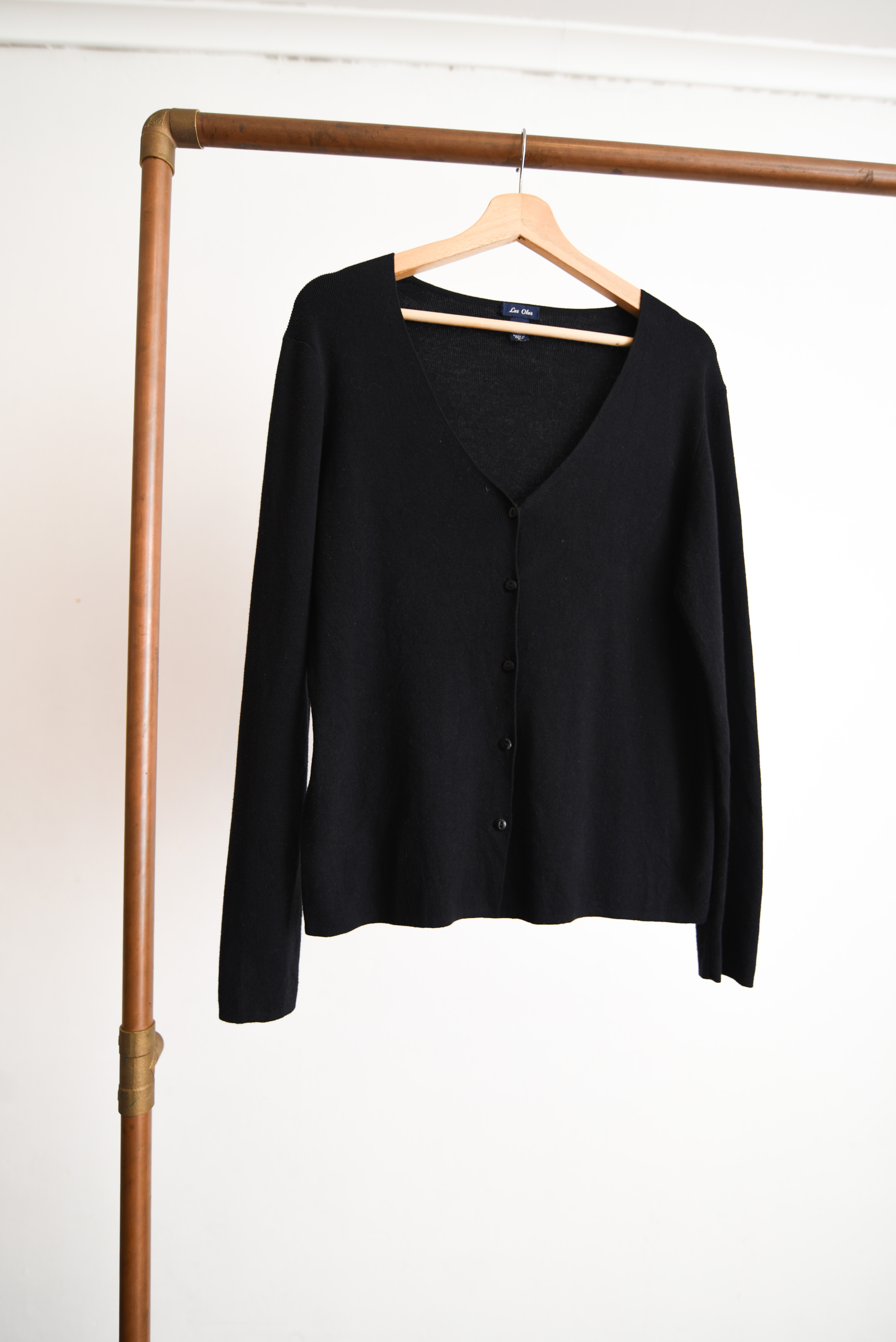 Cardigan basic black botones