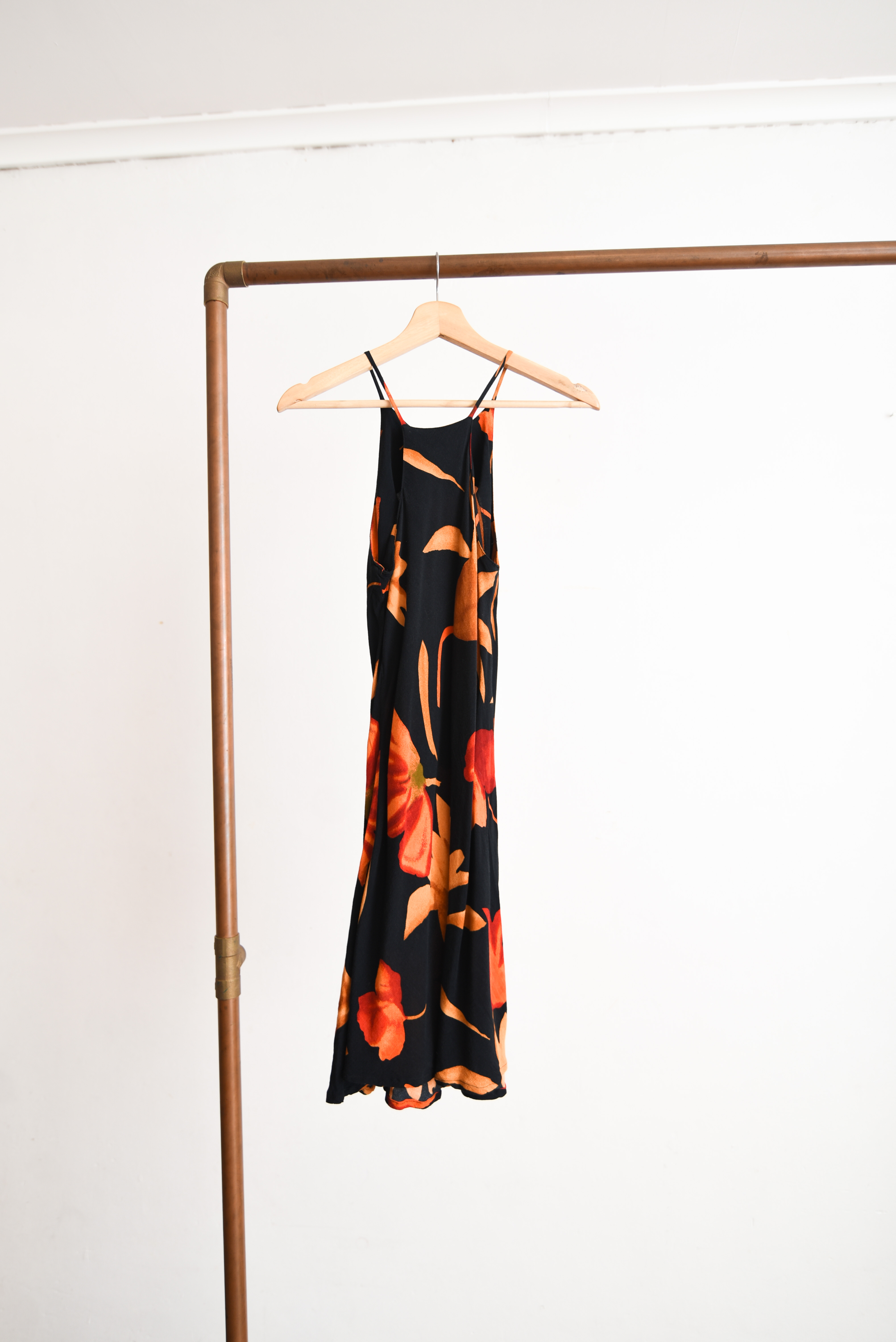 Vestido halter floral vntg 90s