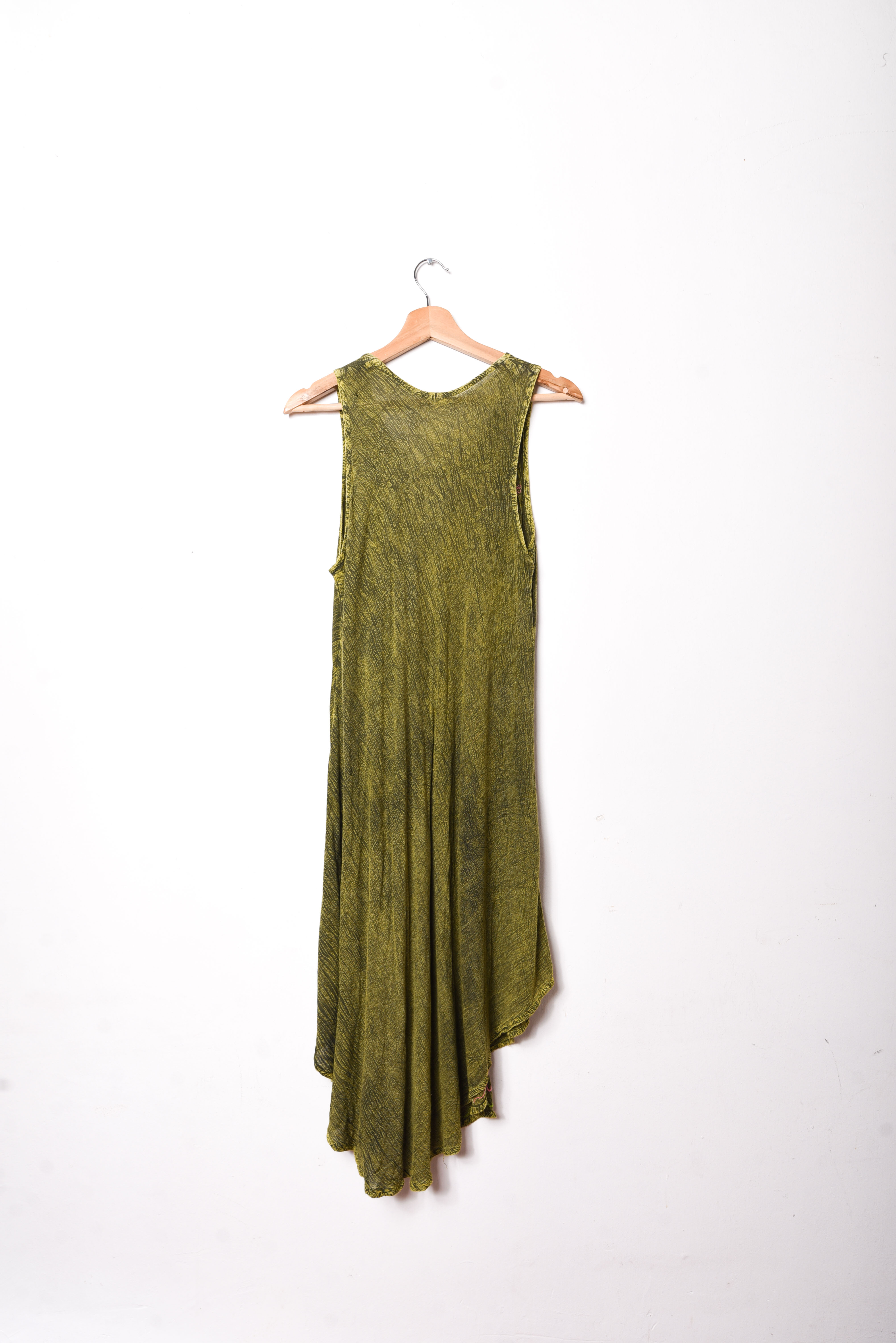Vestido boho green bordado