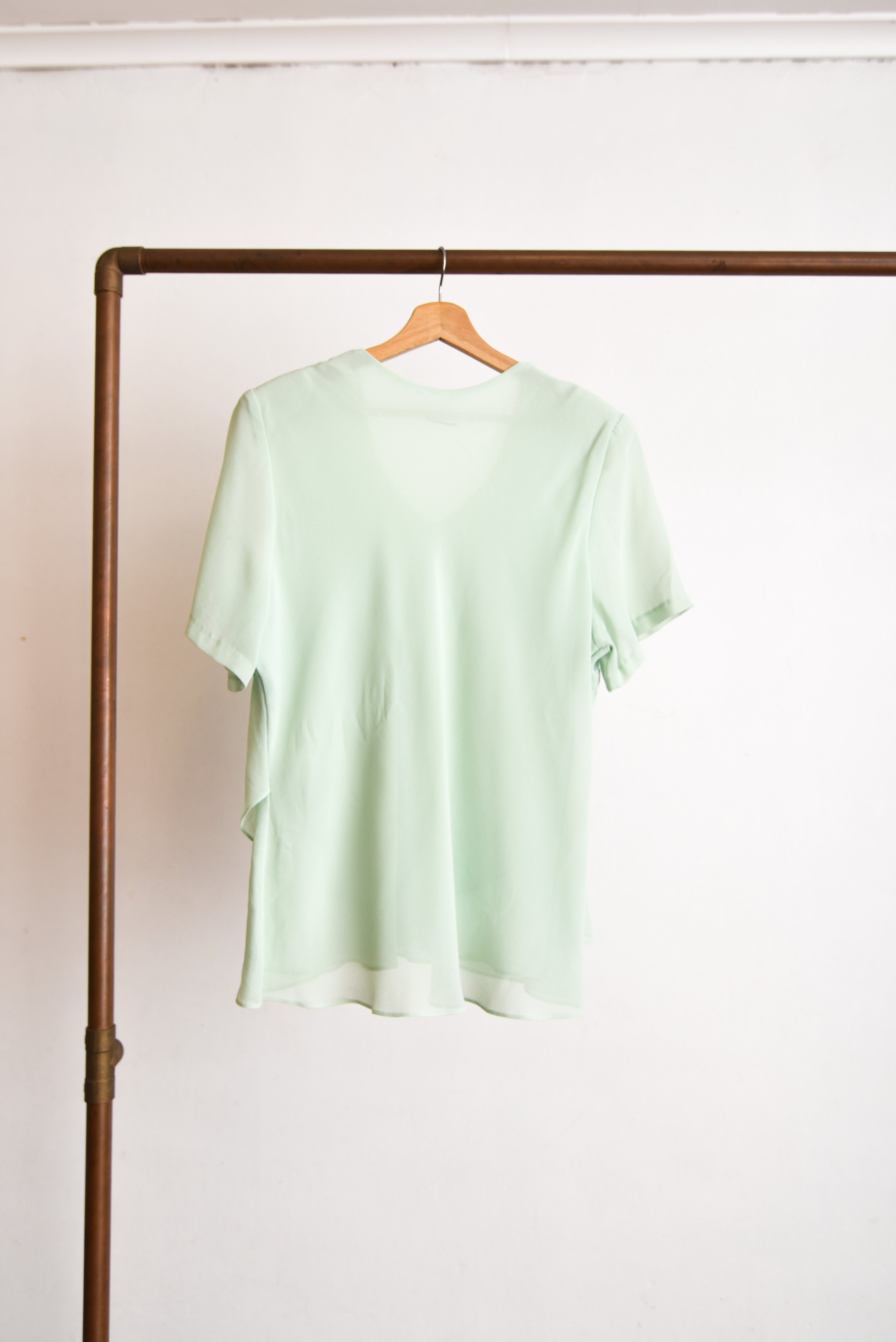 Top verde pastel vaporoso vntg