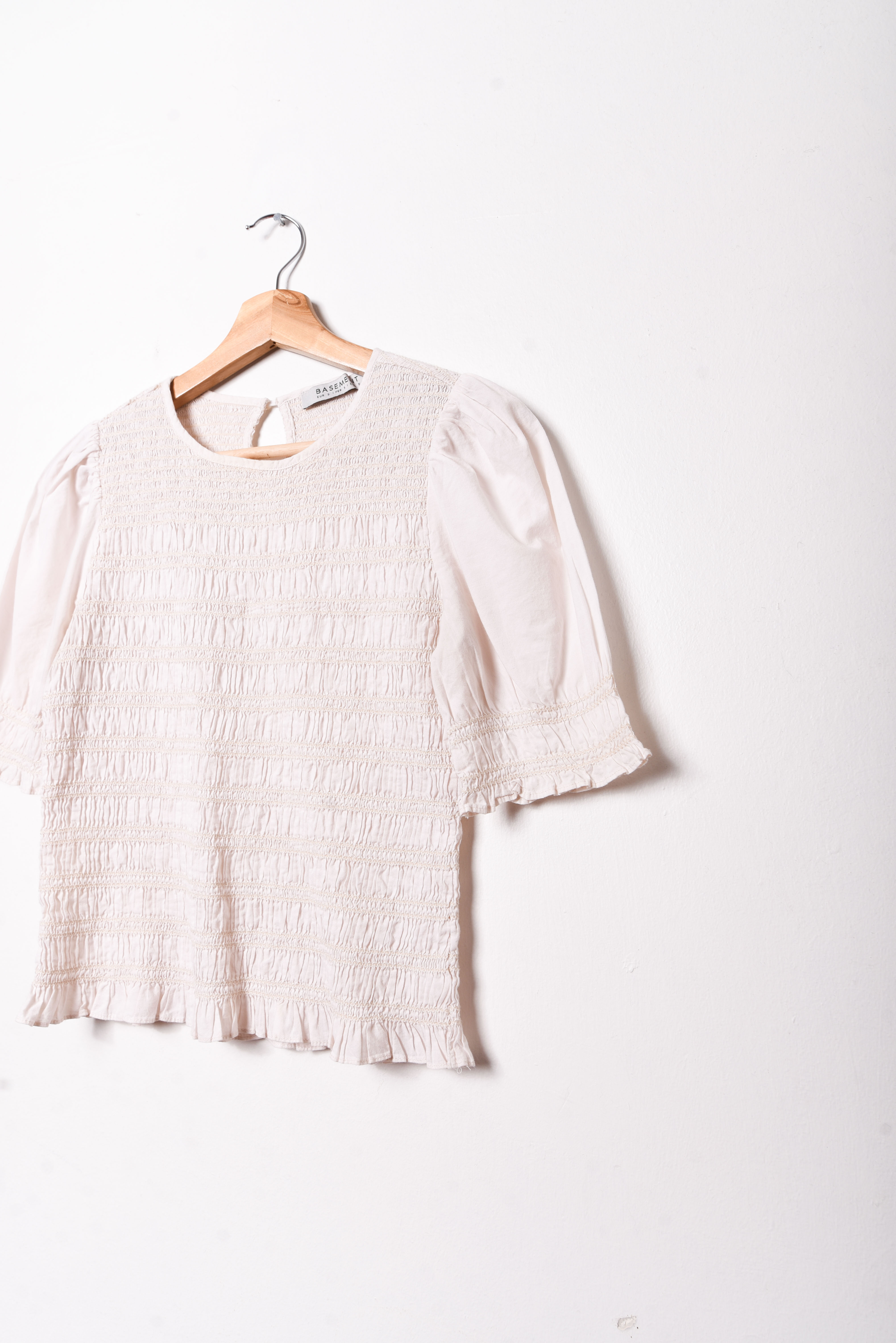 Blusa blanco invierno shirred