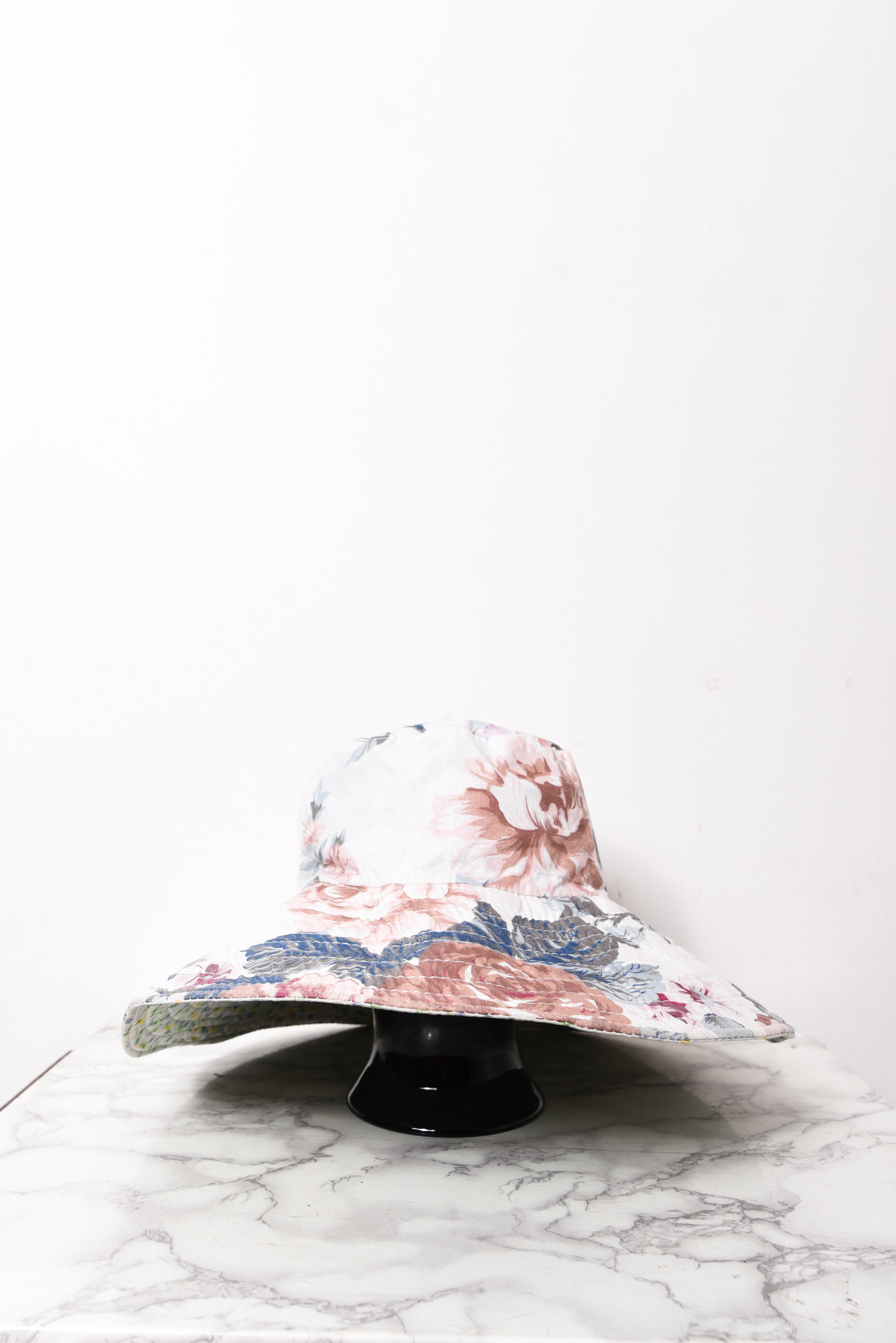 Sombrero floral reversible vintage