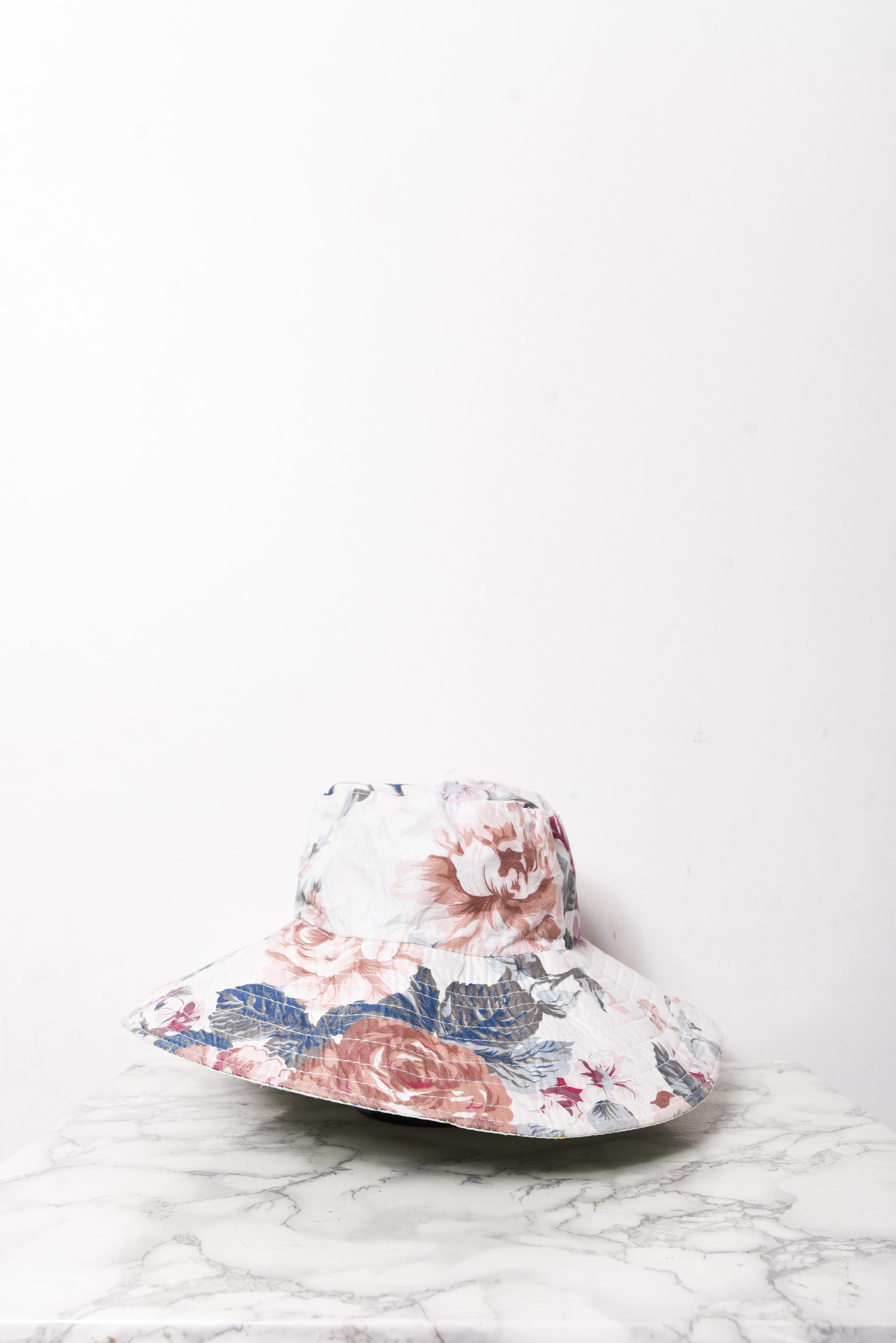 Sombrero floral reversible vintage