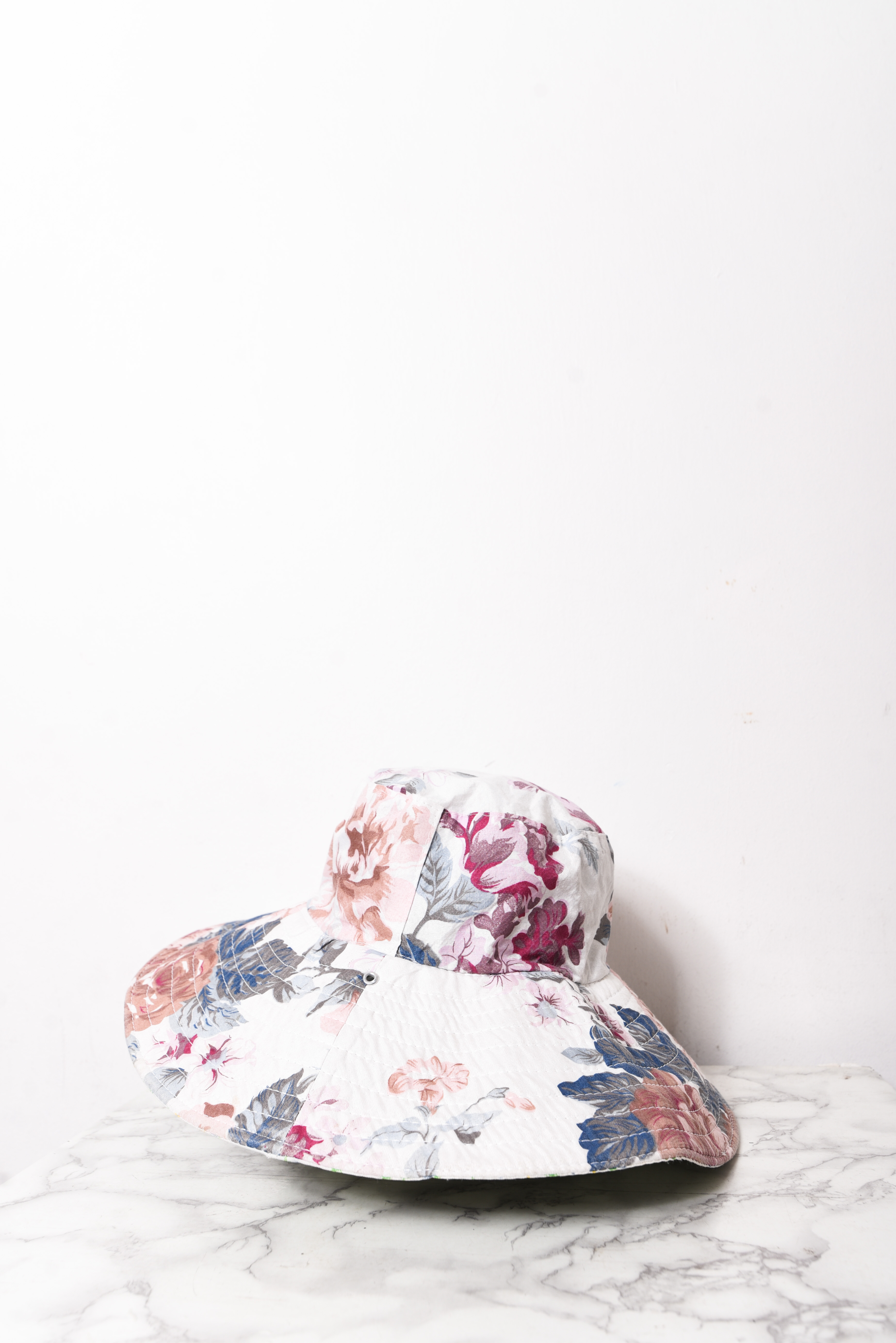 Sombrero floral reversible vintage