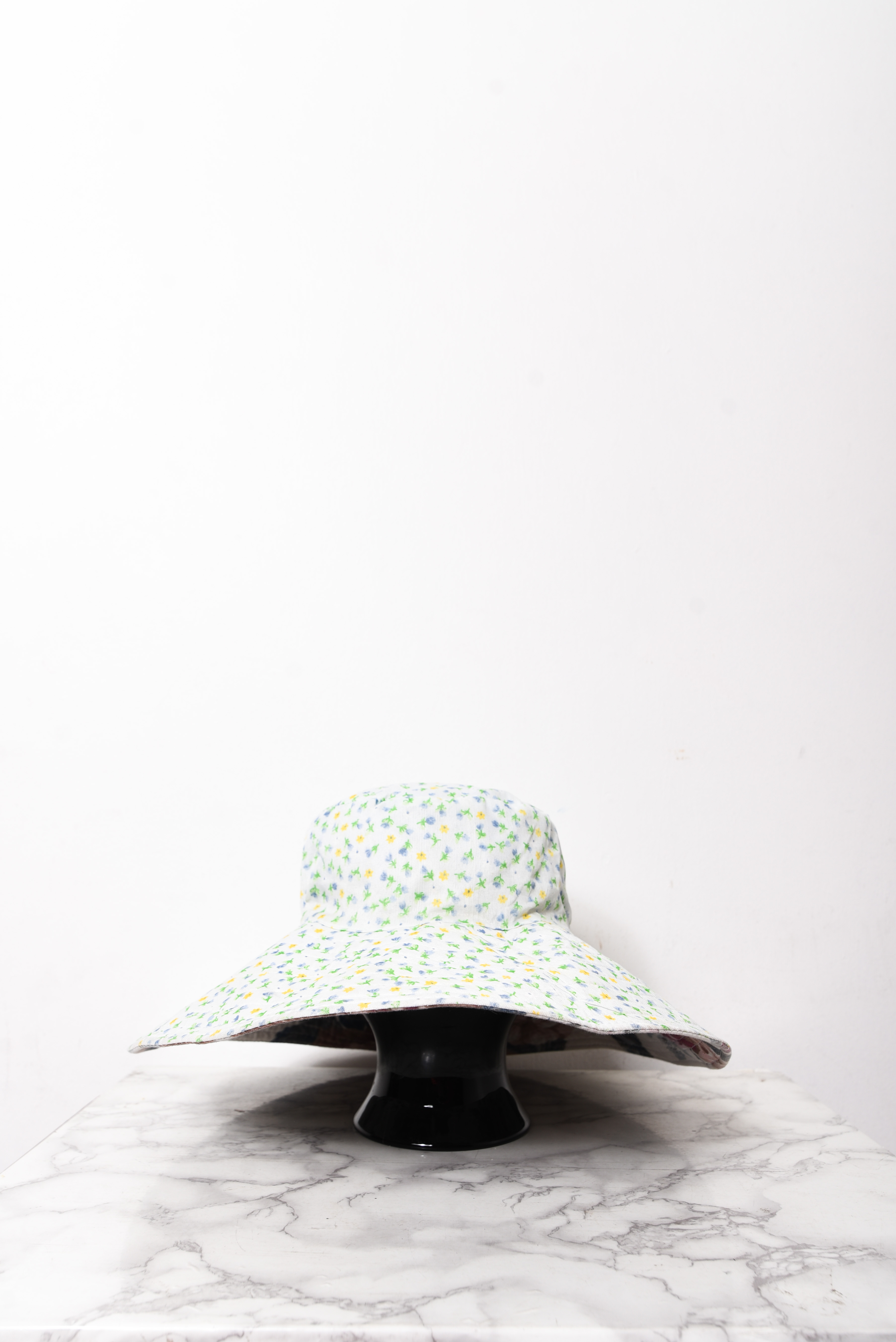 Sombrero floral reversible vintage