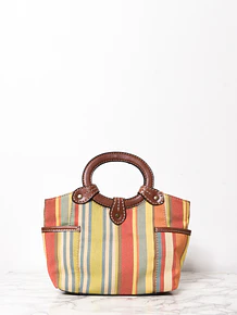 Cartera de mano rayada Fossil