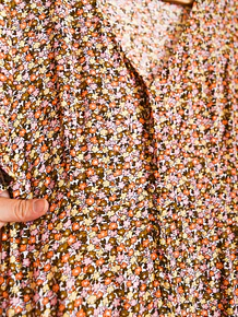 Maxi vestido floral botones capas