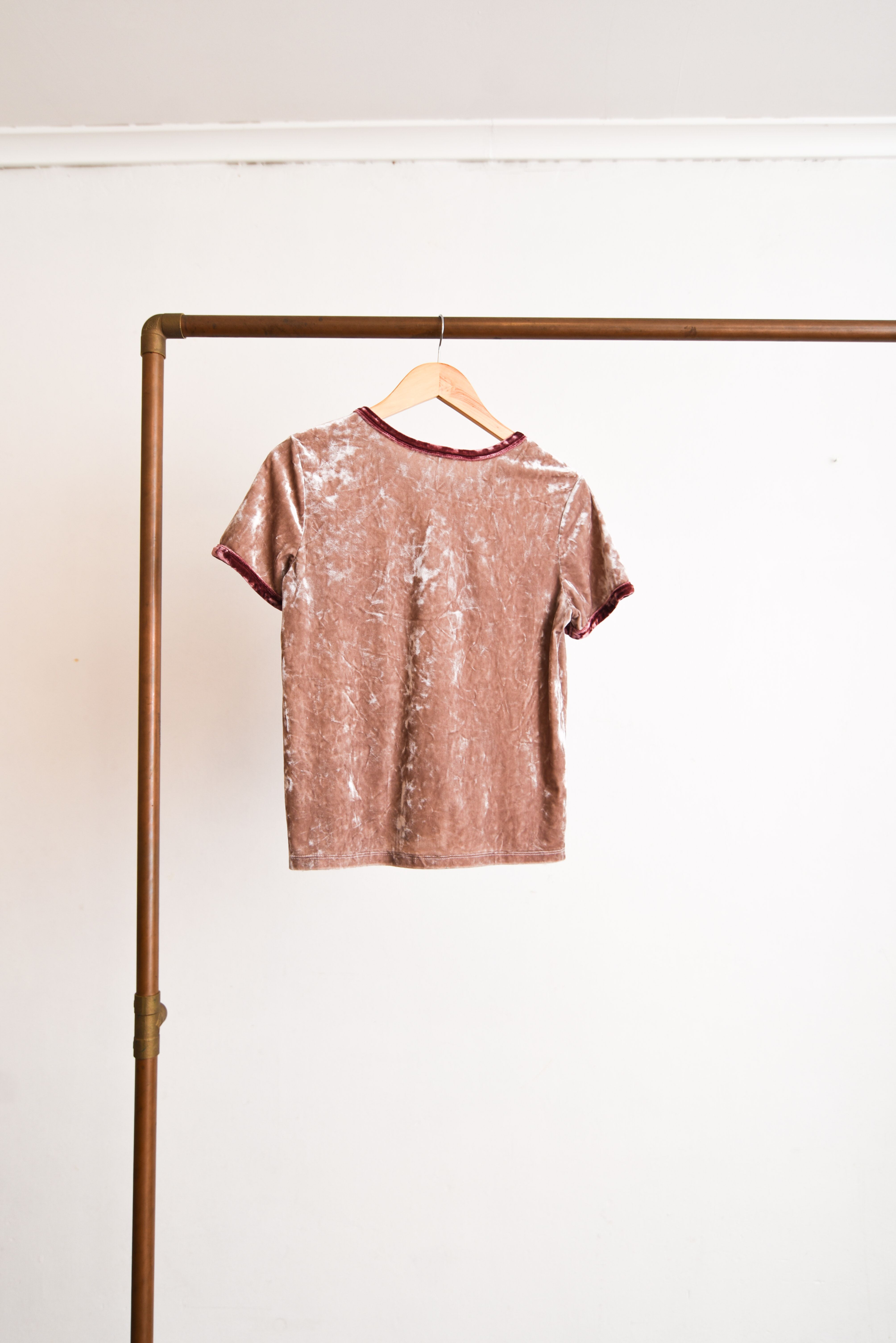 Polera rosa velvet