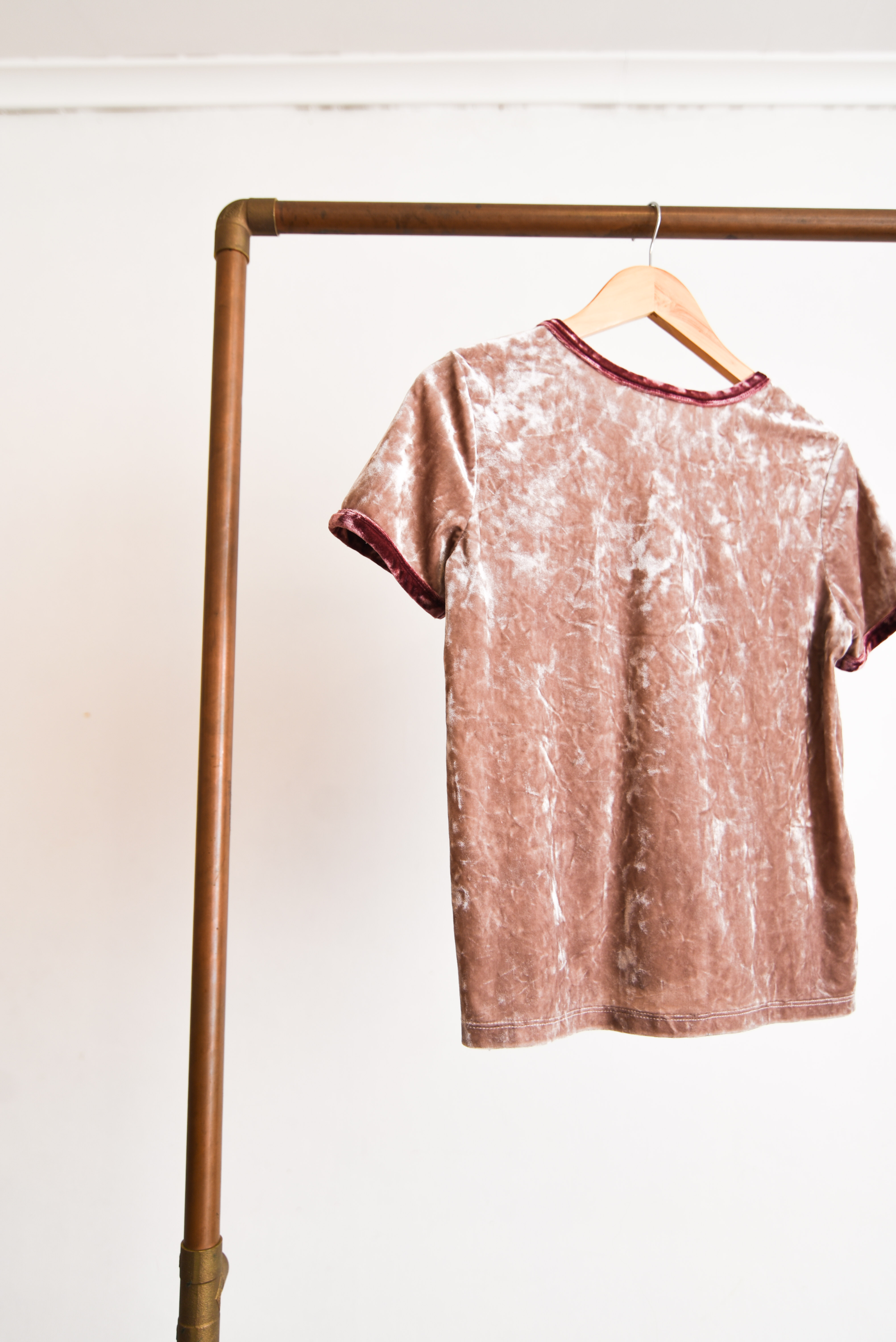 Polera rosa velvet