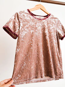 Polera rosa velvet