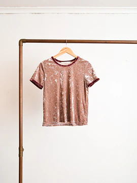 Polera rosa velvet