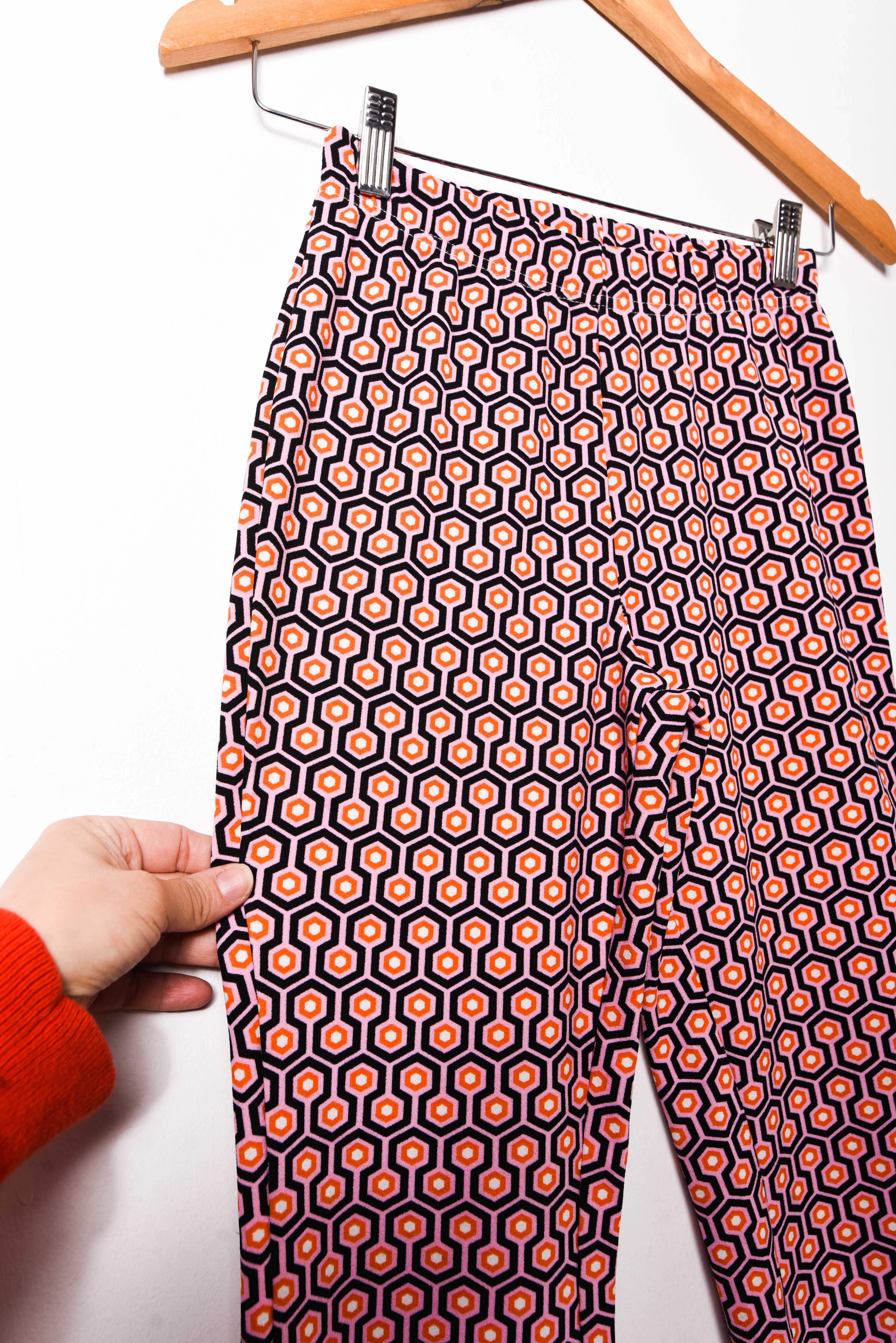 Pantalón retro print flare