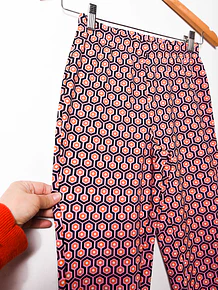 Pantalón retro print flare