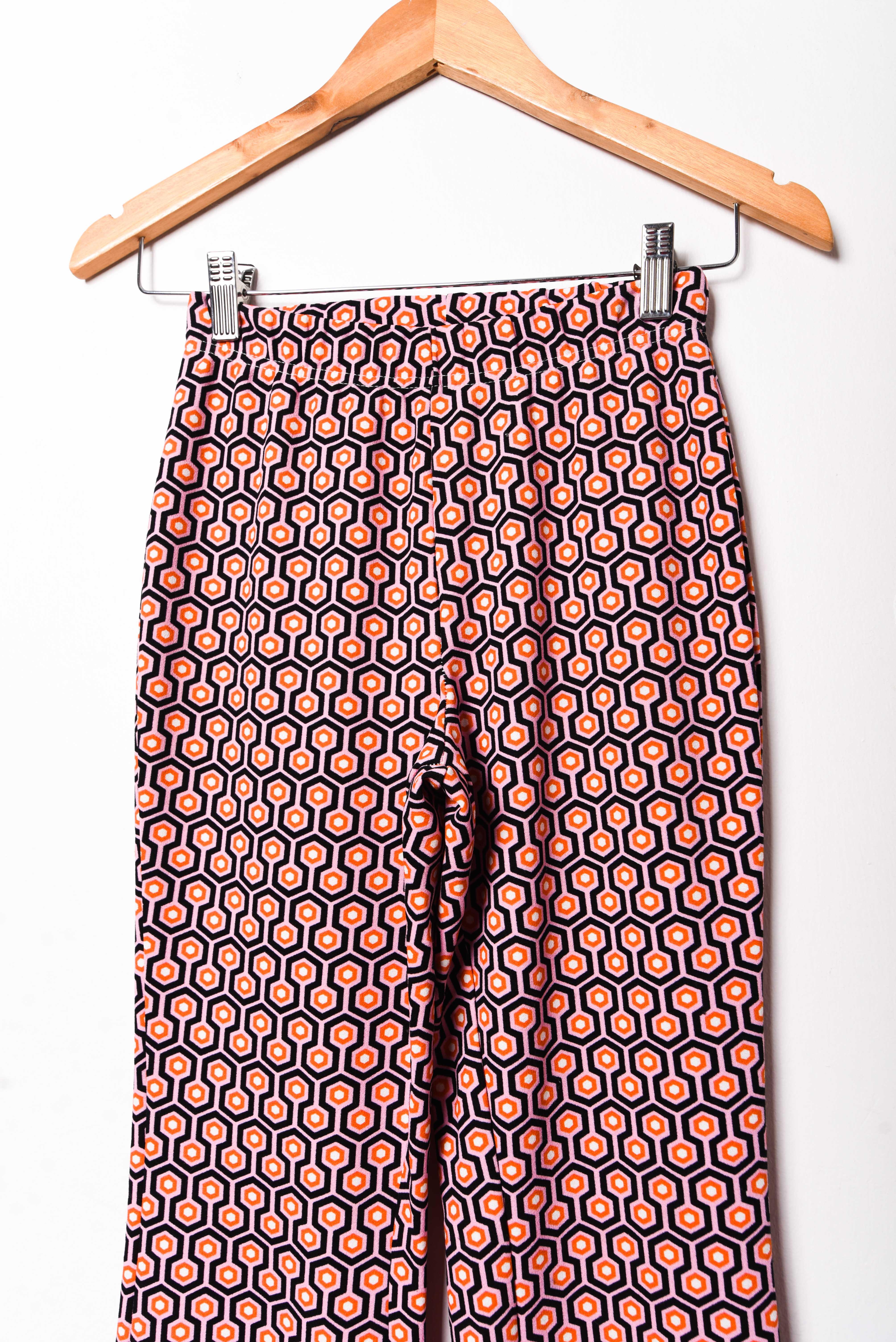 Pantalón retro print flare