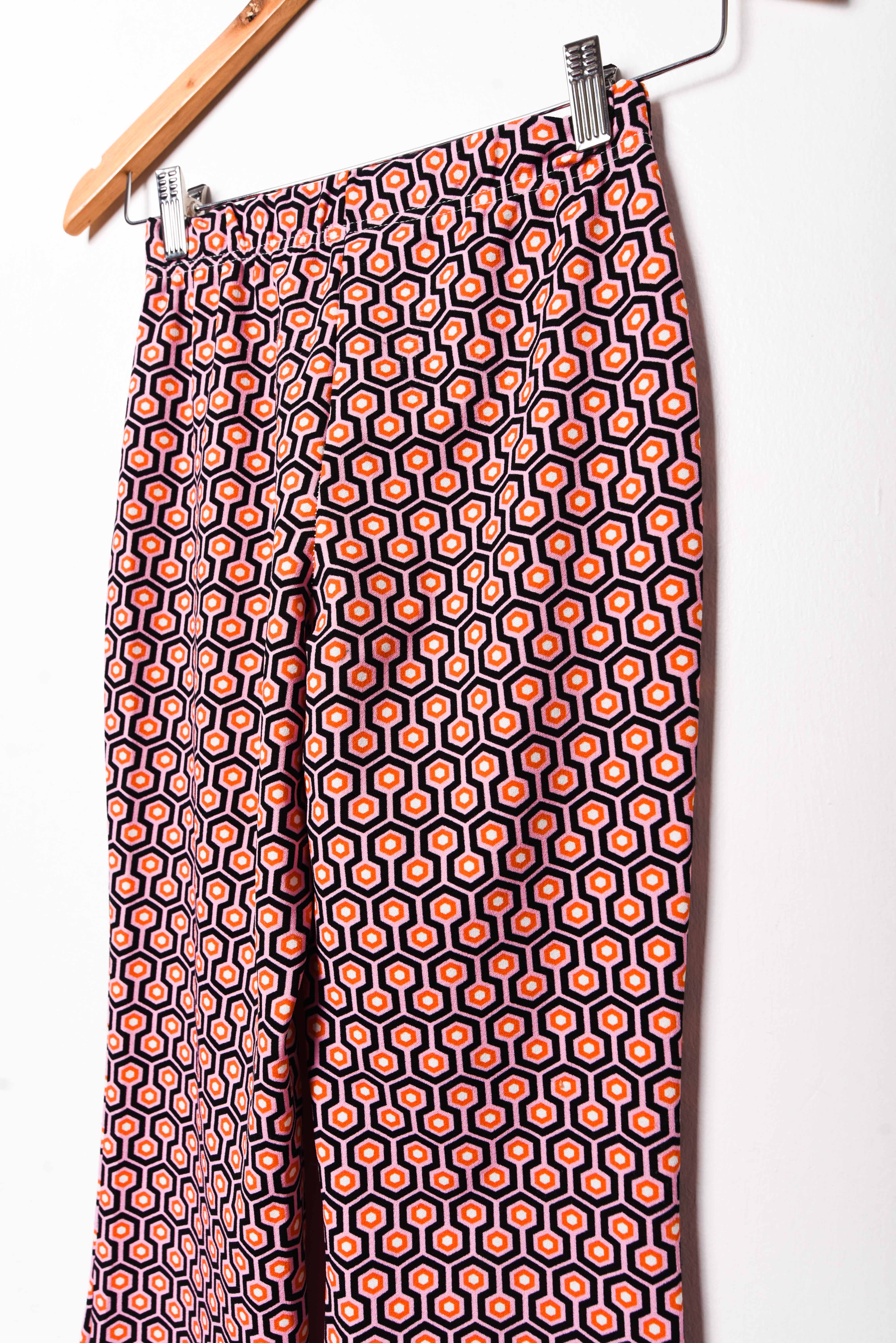 Pantalón retro print flare