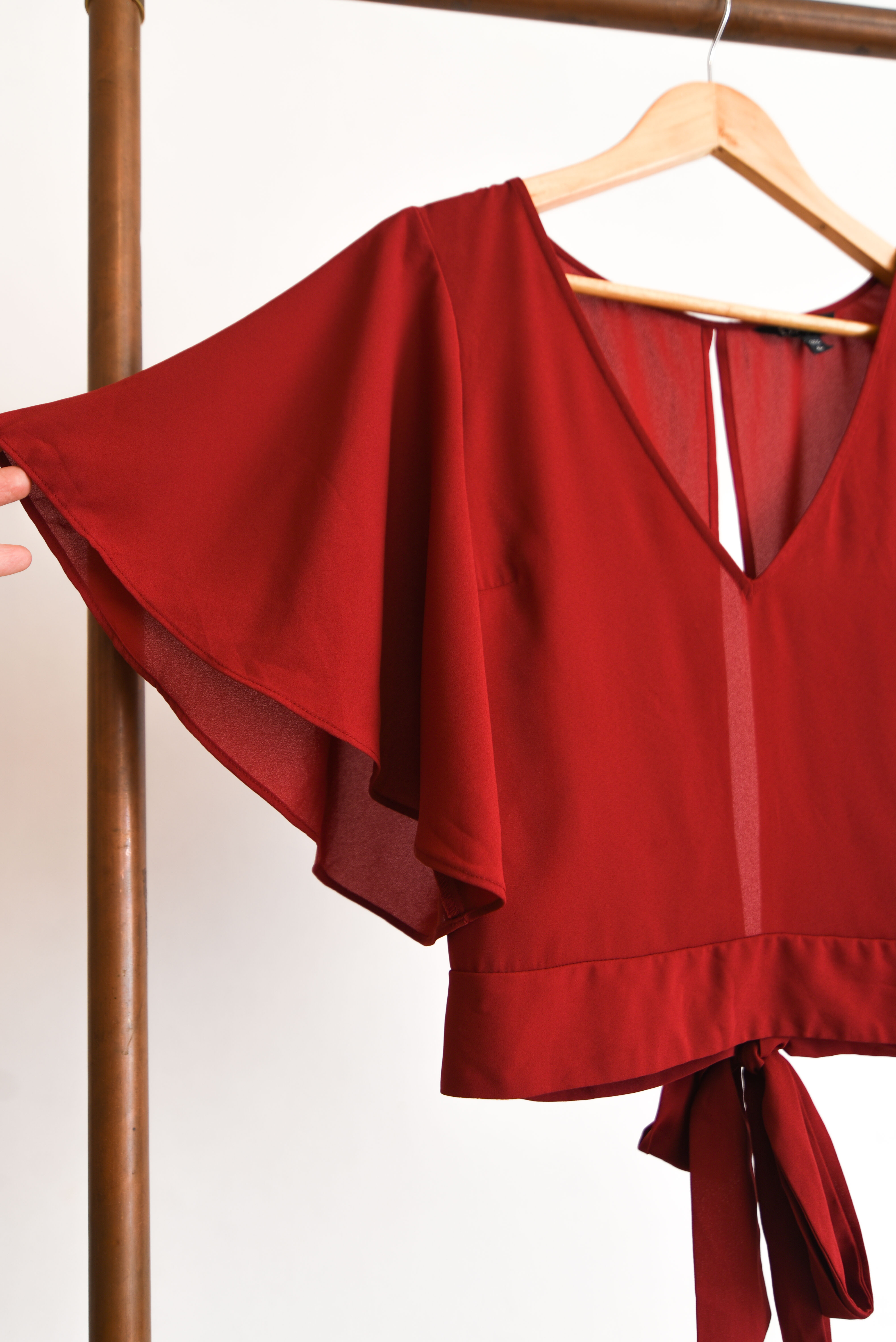 Blusa roja crop lazito