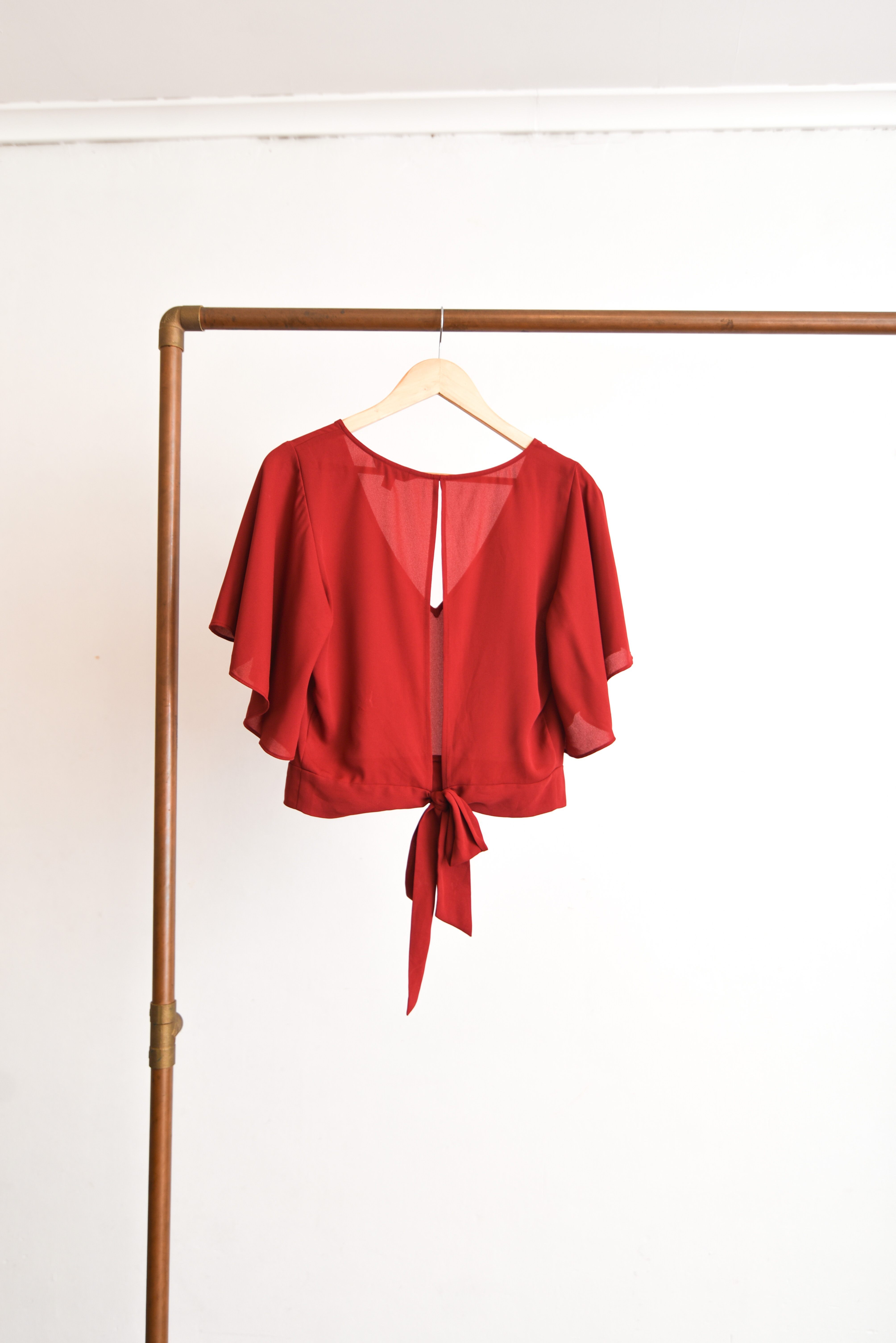 Blusa roja crop lazito