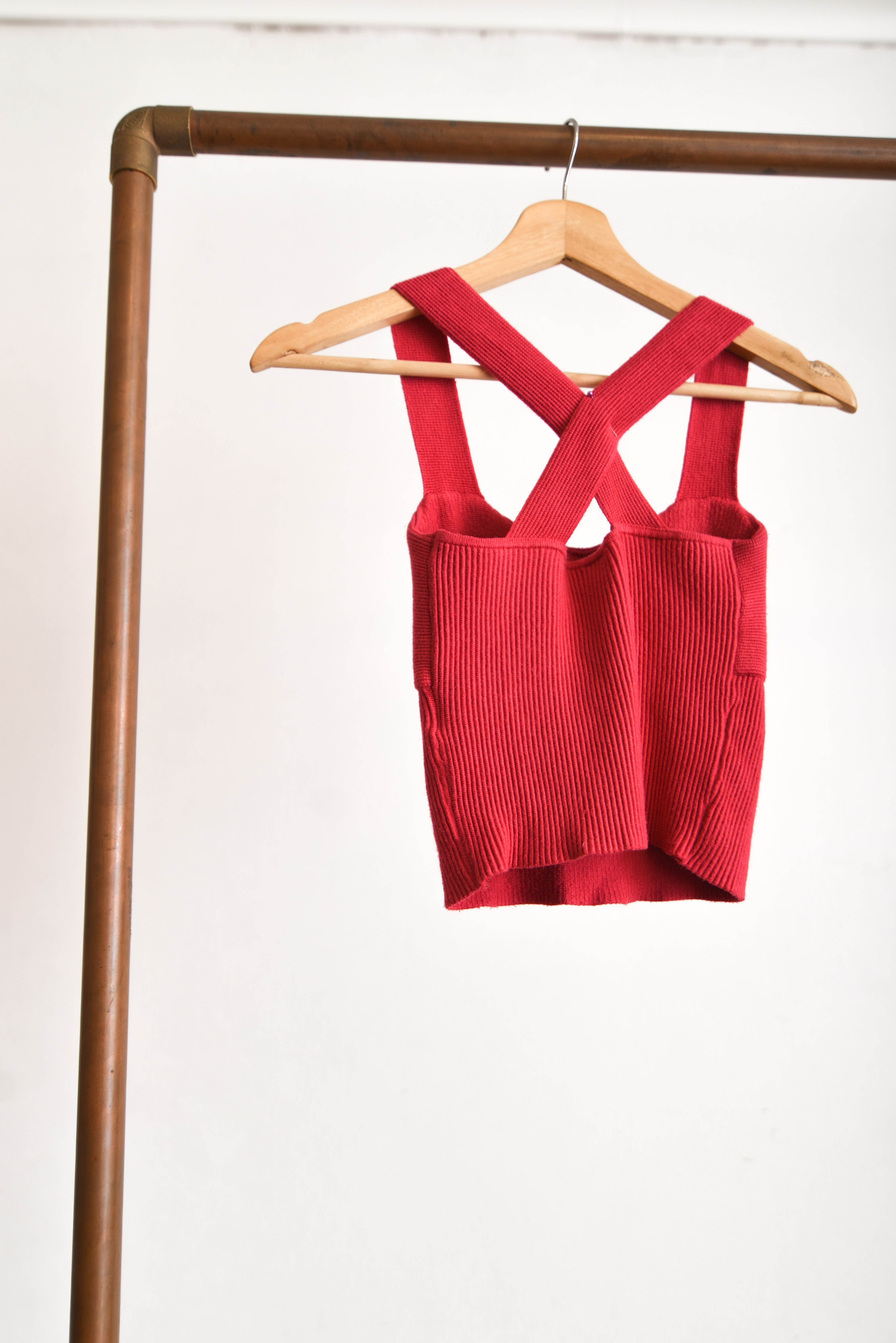 Top tejido magenta petite