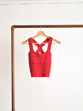 Top tejido magenta petite