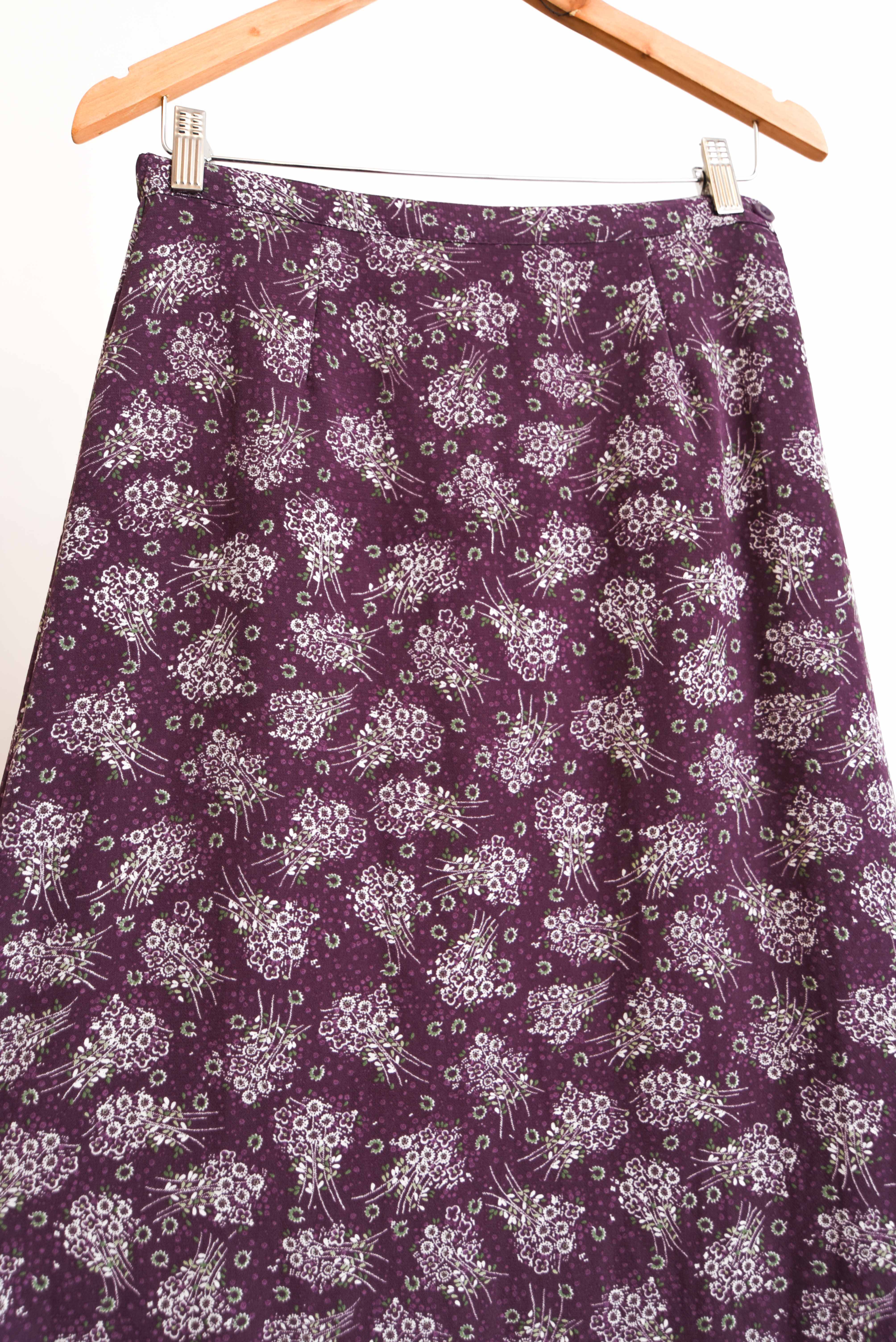 Maxi falda morada floral 2005