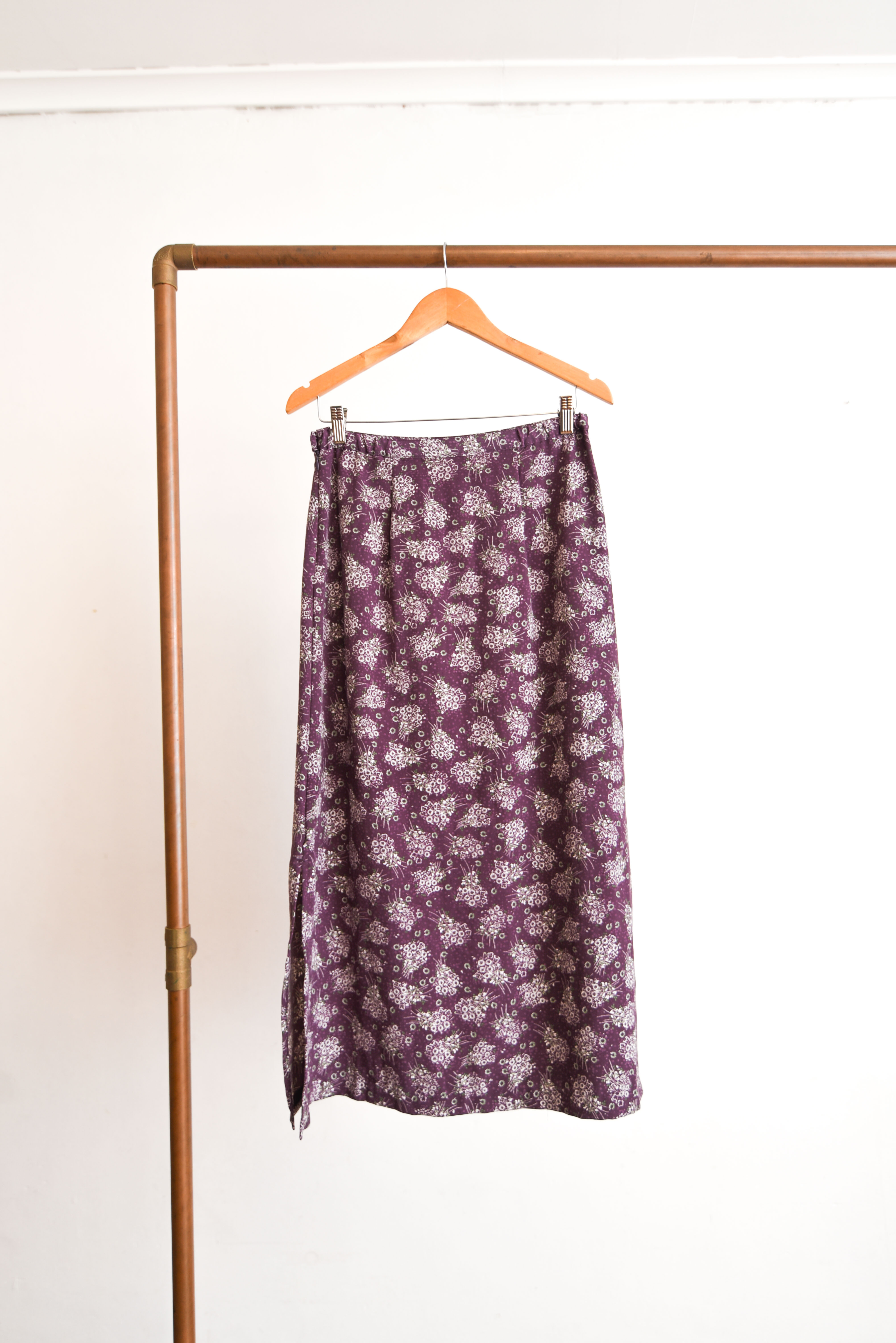 Maxi falda morada floral 2005